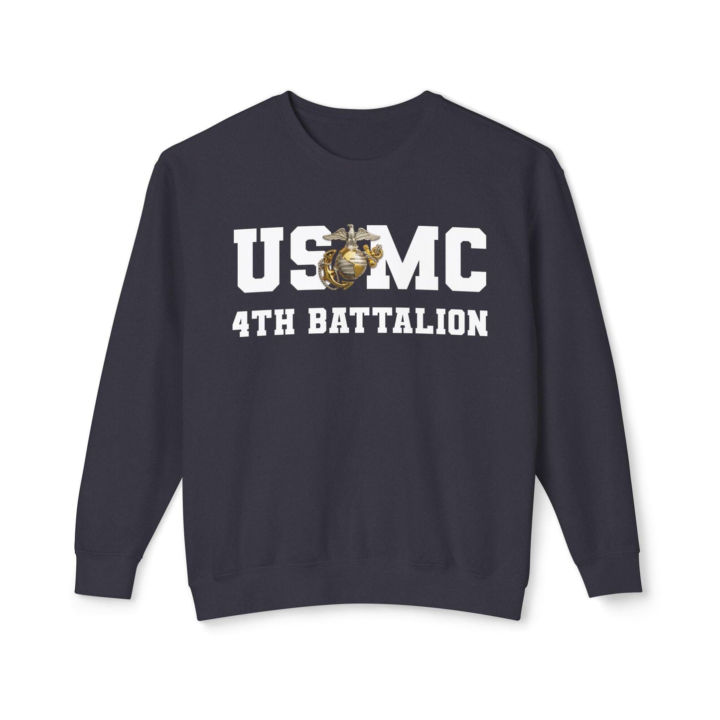 USMC 4th Battalion Crewneck Sweatshirt, Military Sweatshirt, Veteran Gift, Unisex Pullover, Casual Apparel, Proud Service Wear