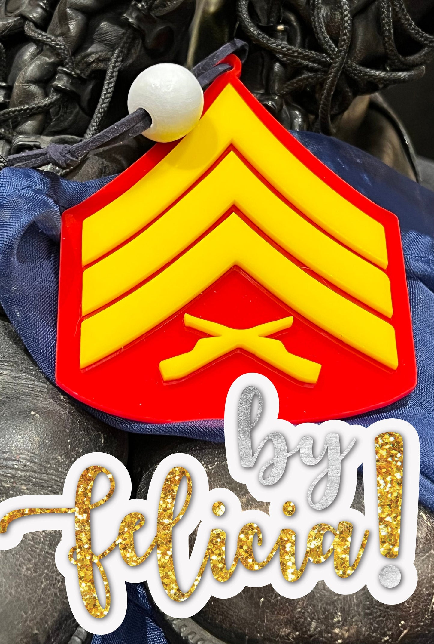 Custom Marine Corps Rank Ornament: USMC Gift, Veteran Retirement
