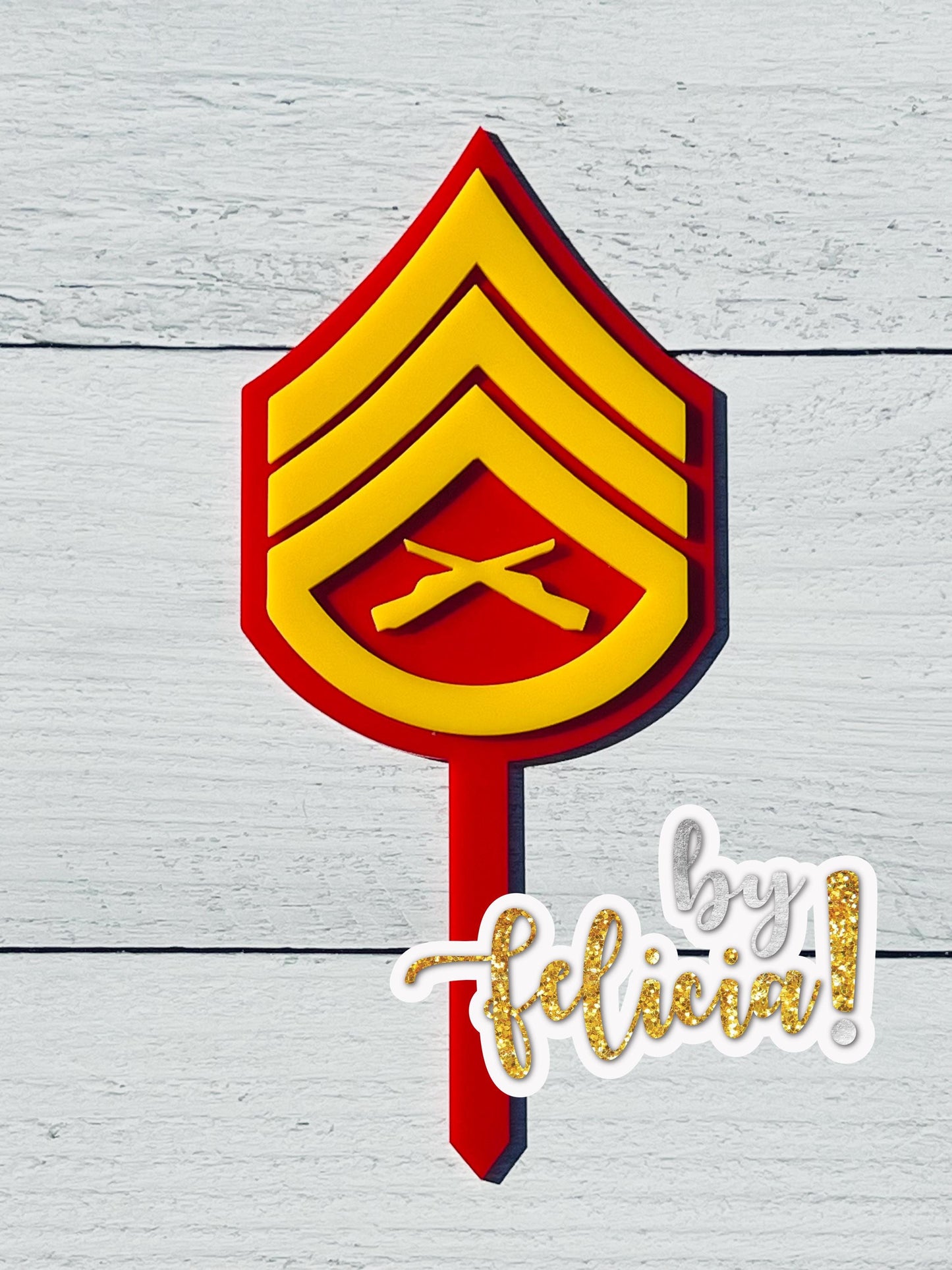Marine Corps rank Cake Topper | USMC Cake Topper | Marine Corps Birthday | Marines Party Supplies | Marine Corps Ball | USMC License #286-23