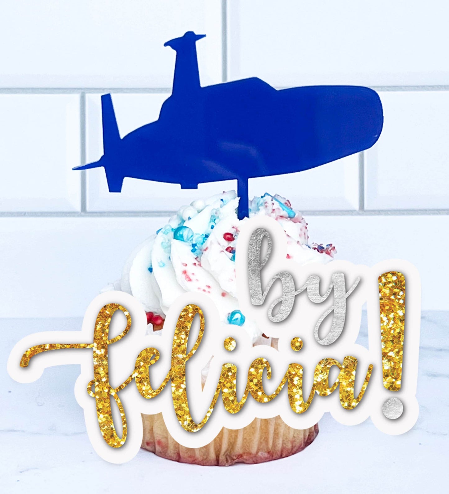 Acrylic Navy Cupcake Topper | Navy Party Decoration | USN Cupcake Toppers | Navy Party Supplies | Navy going away party | Navy graduation