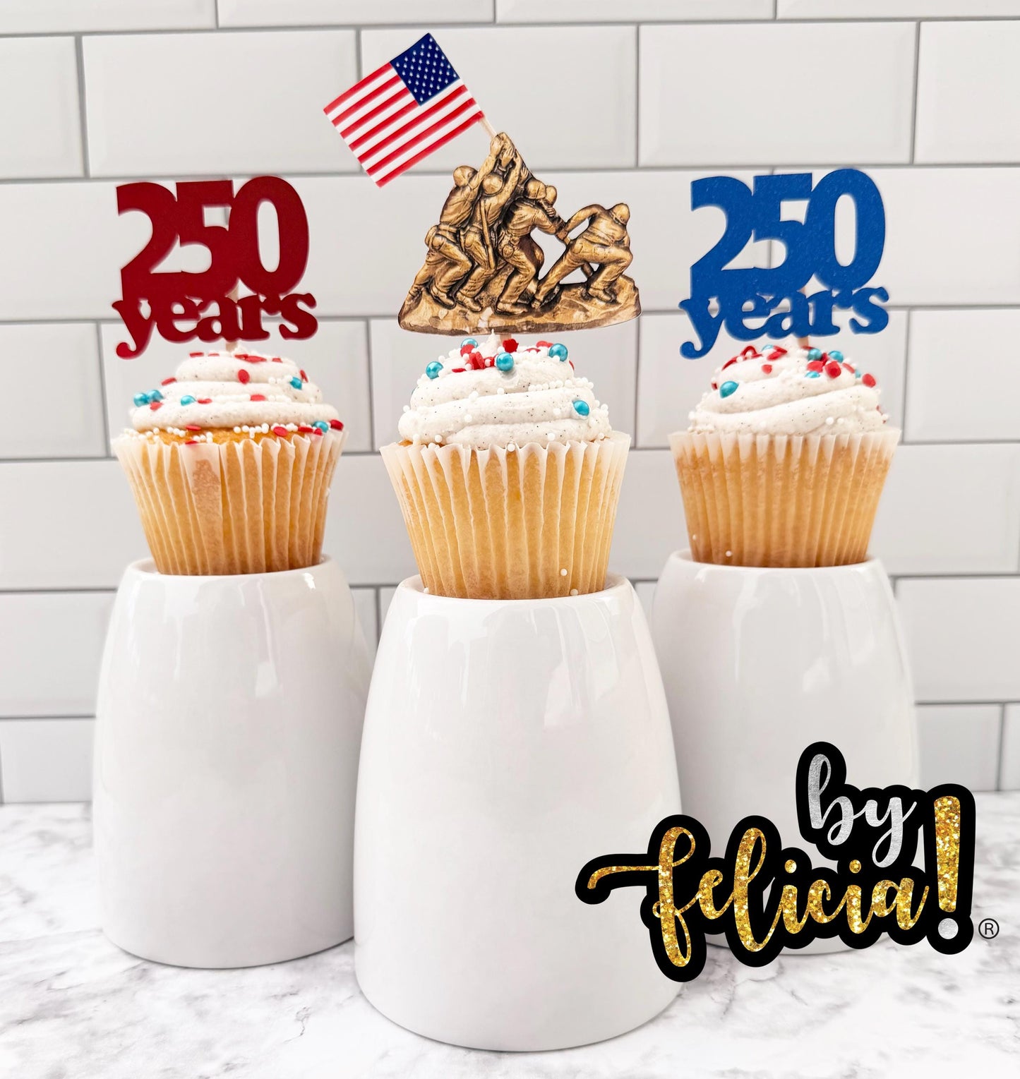 250th Marine Corps Birthday Cupcake Toppers: USMC Party Decorations