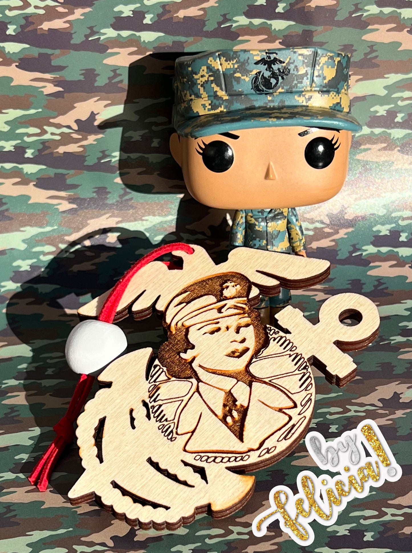 Marine Corps Ornament | Women Marine Logo | USMC Ornament | Marine Corps Gifts | USMC Gifts | USMC License #286-23