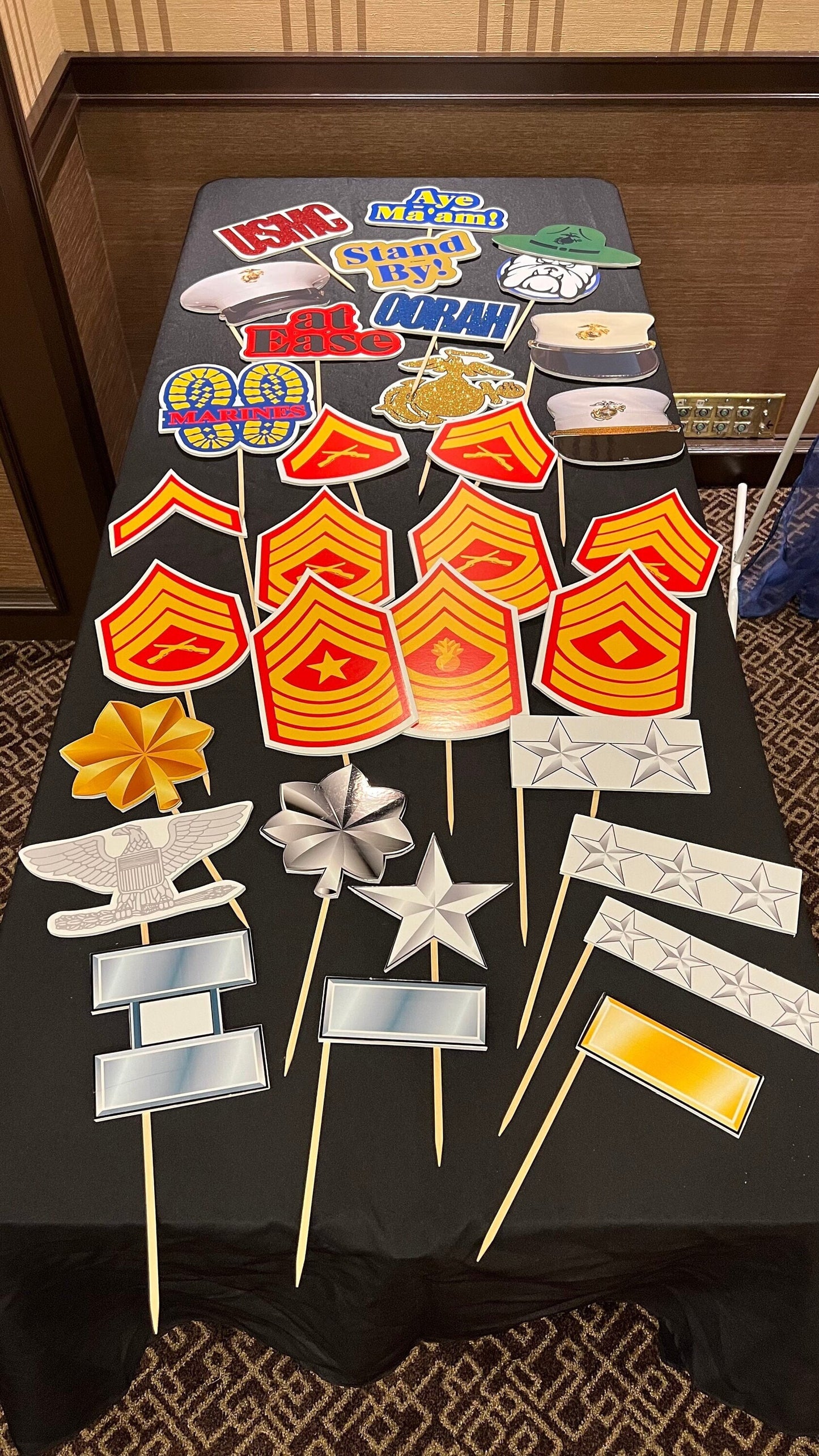 Marine Corps Rank Party Photo Props: 250th Marine Corps Birthday, 250th Marine Corp Ball, Marine Retirement Gift , USMC License #21175
