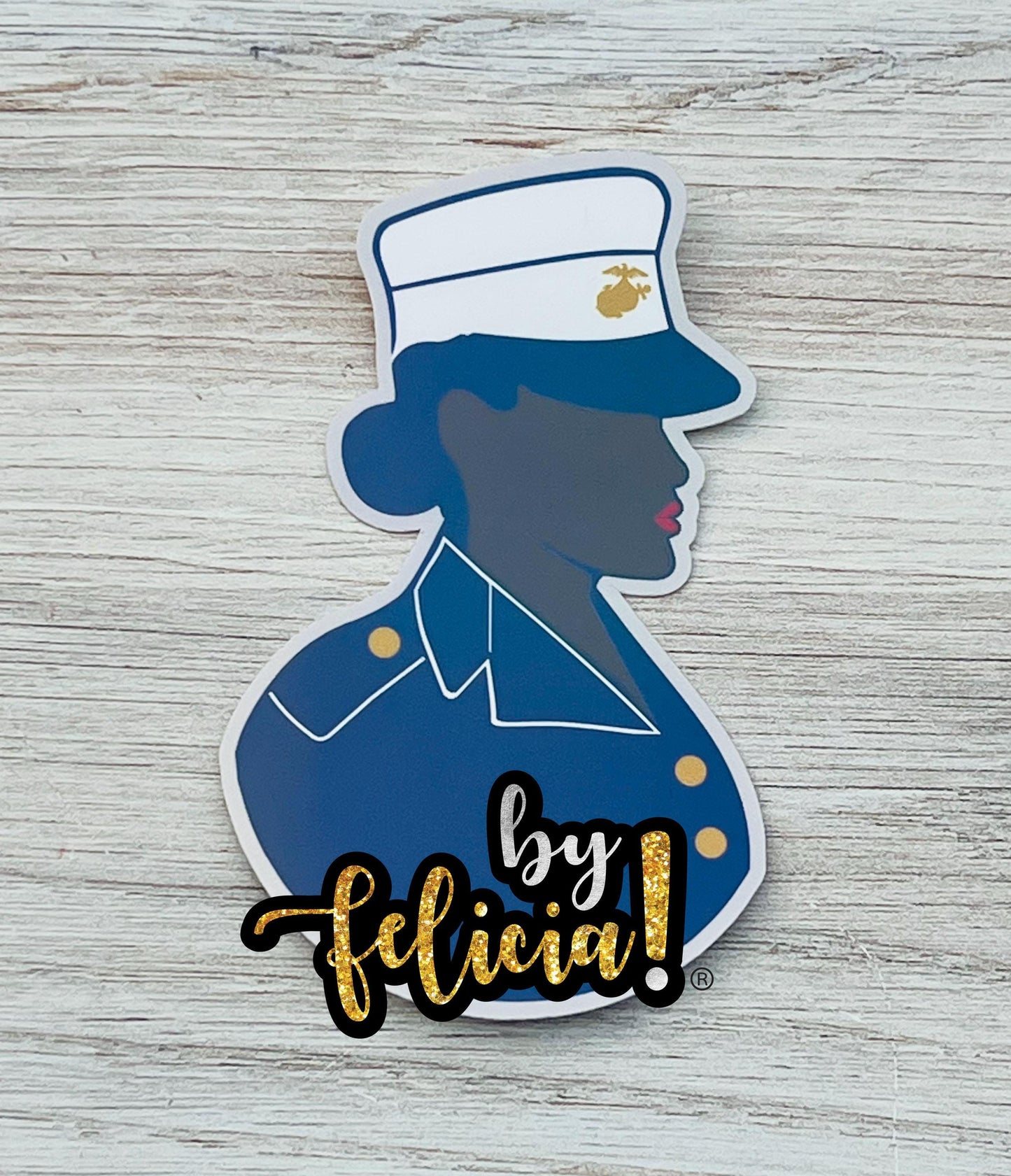 Dress Blues Female Marine Sticker, Female Marine Veteran, USMC Lady Sticker, Women Marine, Marine Corps lady stickers, USMC Hobbyist #286-23