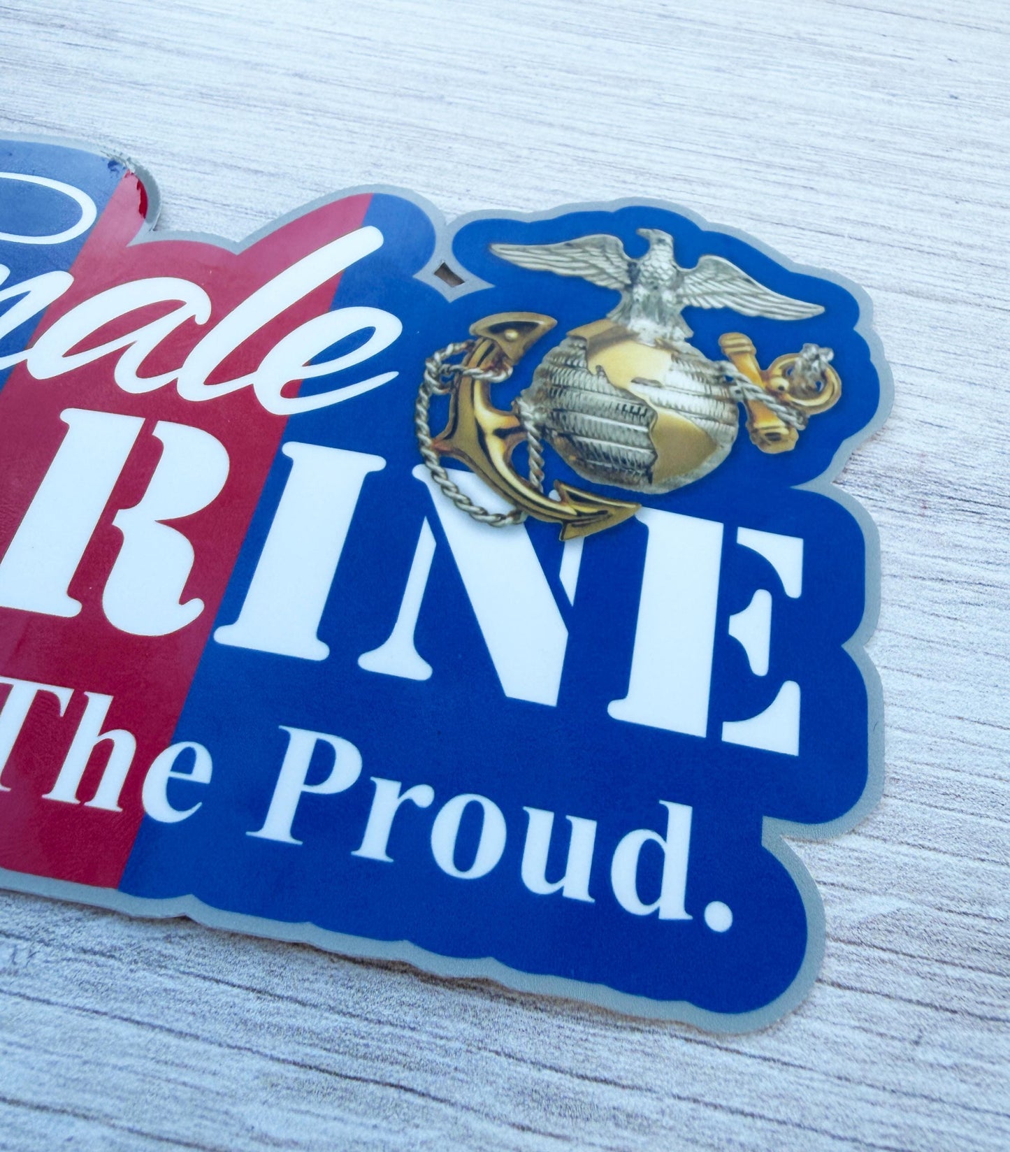 Female Marine Vinyl Sticker: USMC Veteran Decal