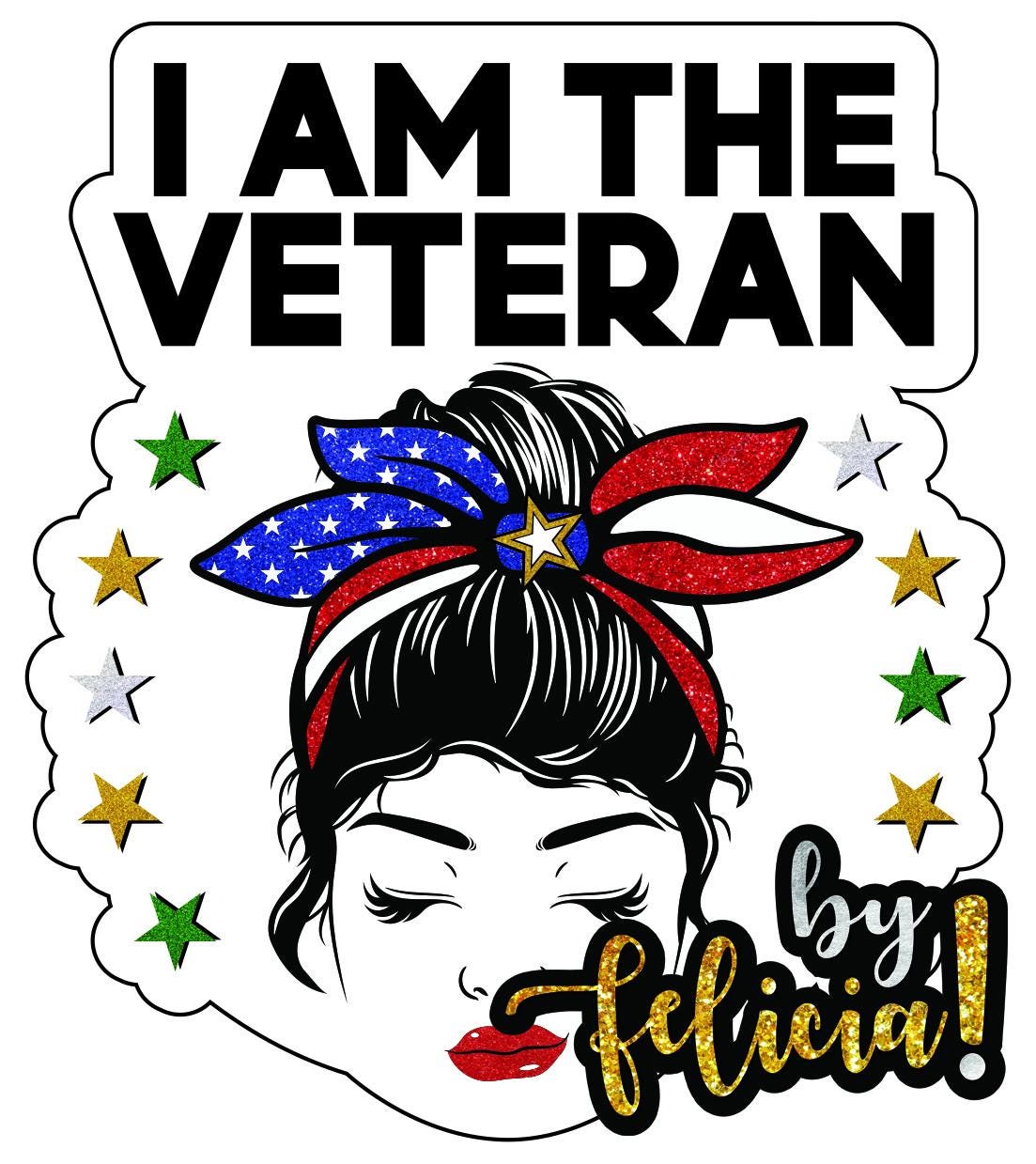 ARMY Female Veteran Waterproof Sticker: Military Pride Decal