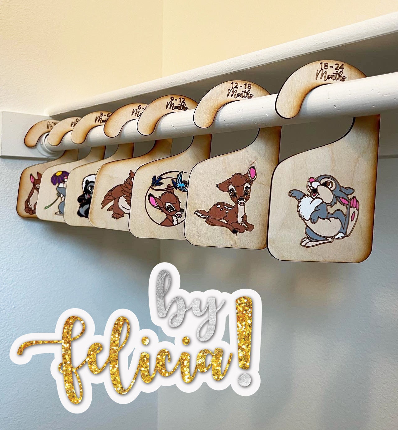 Newborn Baby Clothes Closet Dividers, Wooden Size Markers for Babies, Baby Gift, Organize Babies Closet New Mom Baby Shower Gift