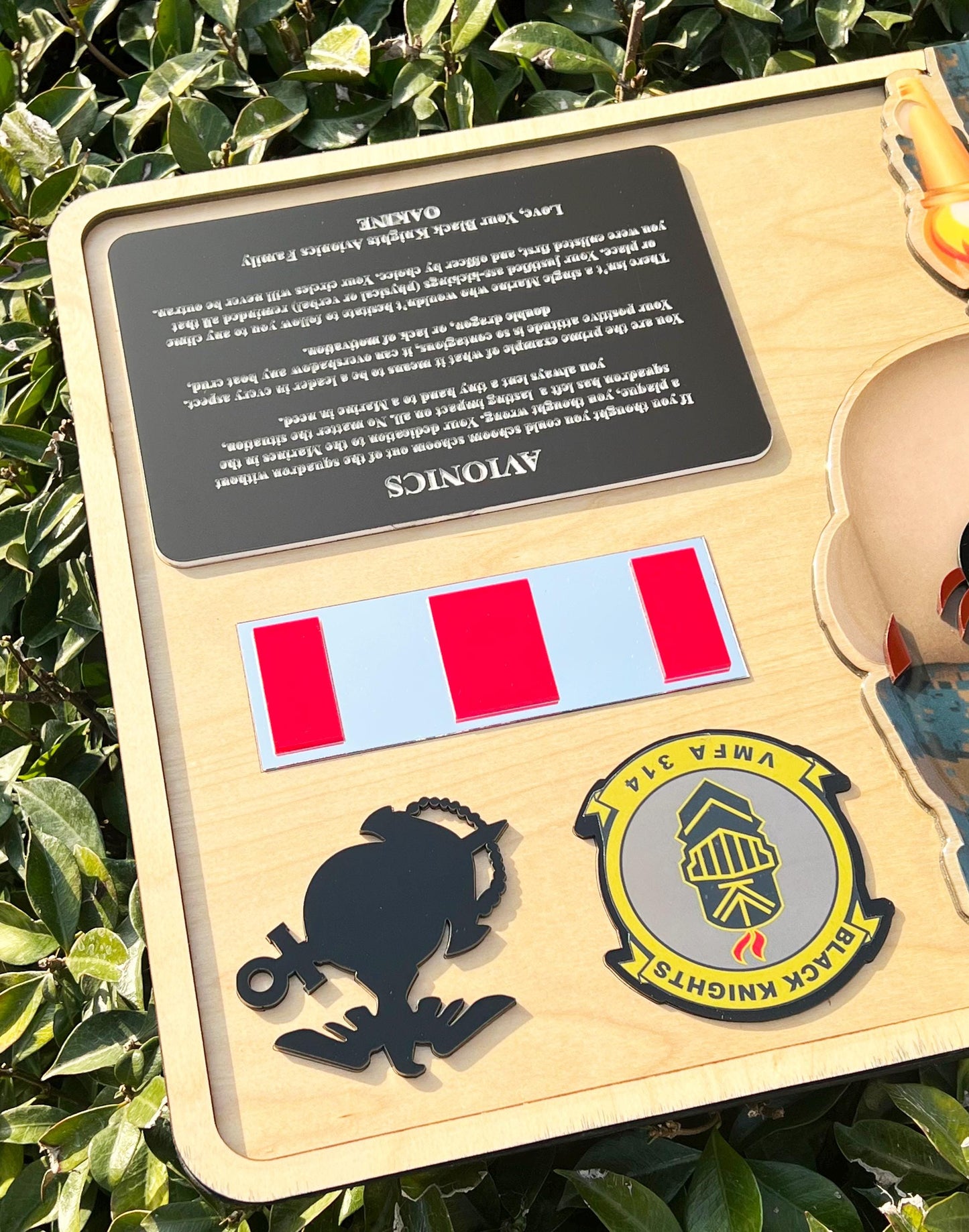 Handmade Marine Corps Retirement Plaque: USMC Gift