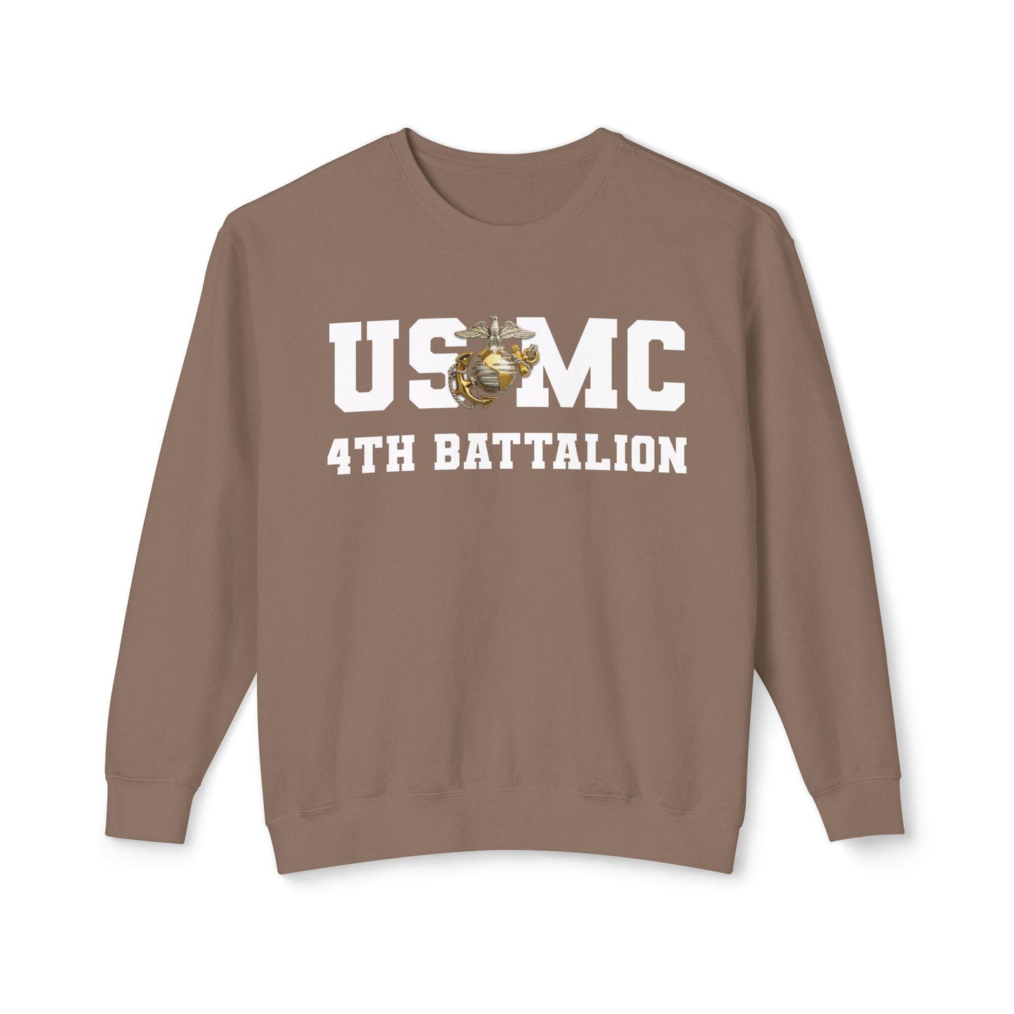 USMC 4th Battalion Crewneck Sweatshirt, Military Sweatshirt, Veteran Gift, Unisex Pullover, Casual Apparel, Proud Service Wear