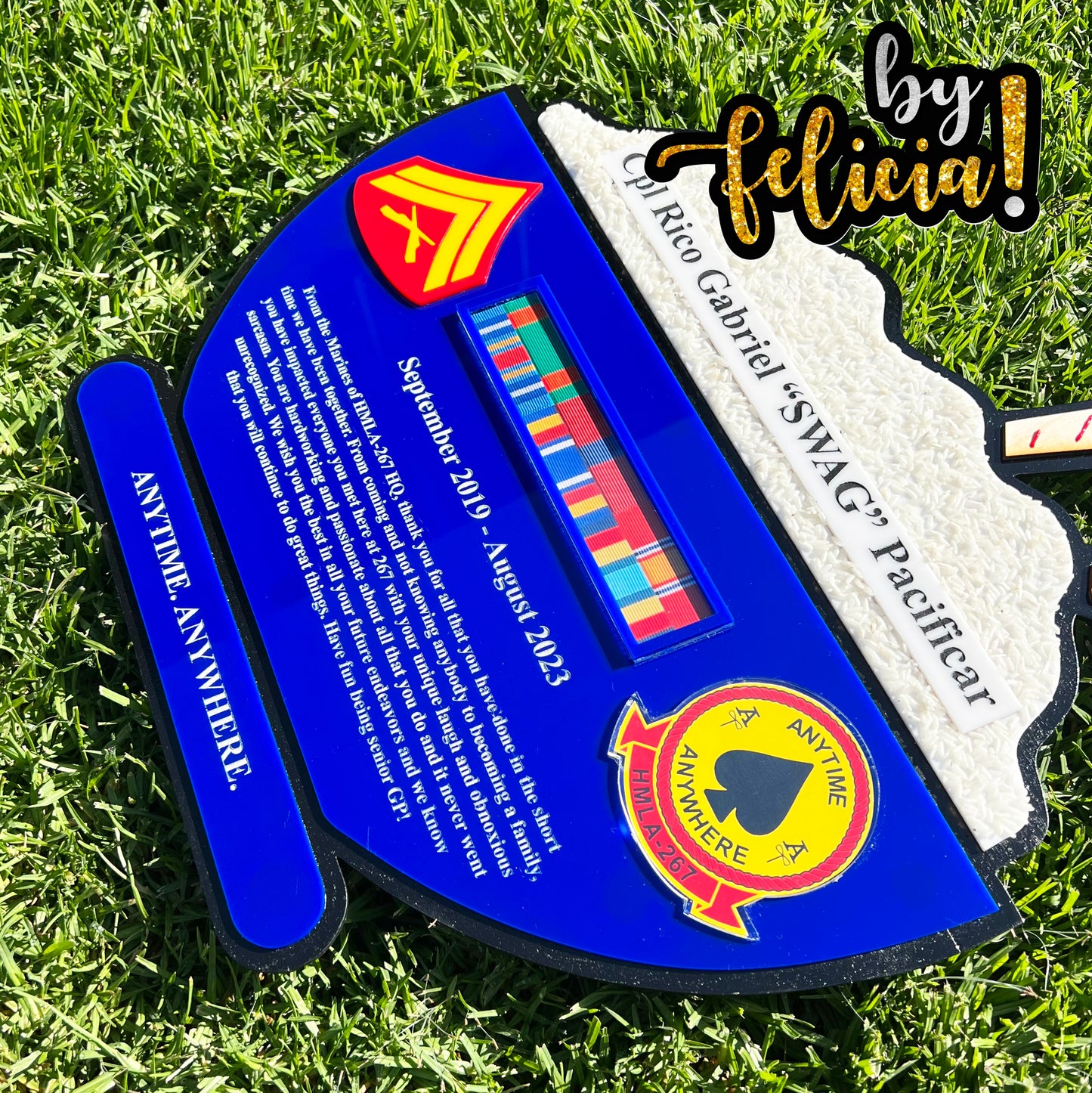 Custom Marine Corps Plaques, Military Retirement Plaques, Custom Military Plaques, USMC License 286-23