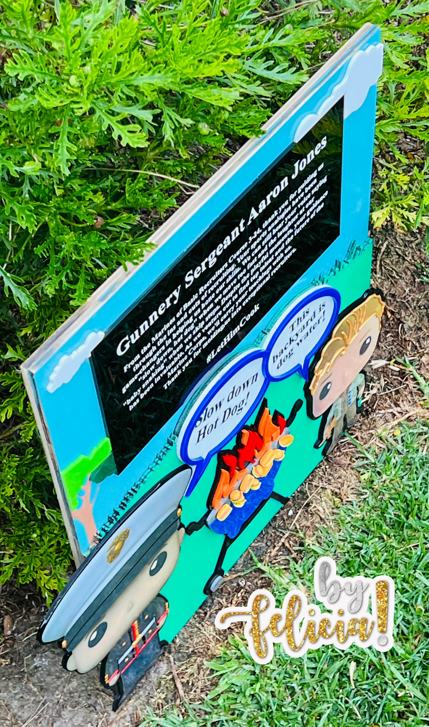 Custom Marine Corps Plaques, Military Retirement Plaques, Custom Military Plaques, USMC License 286-23