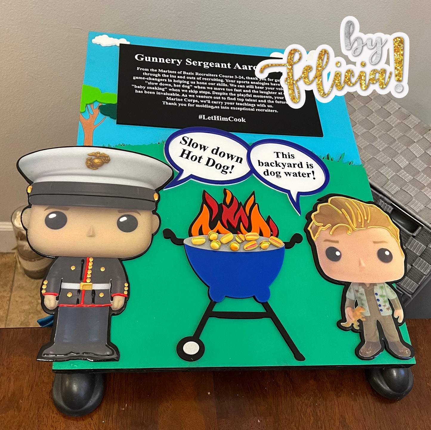 Custom Marine Corps Plaques, Military Retirement Plaques, Custom Military Plaques, USMC License 286-23