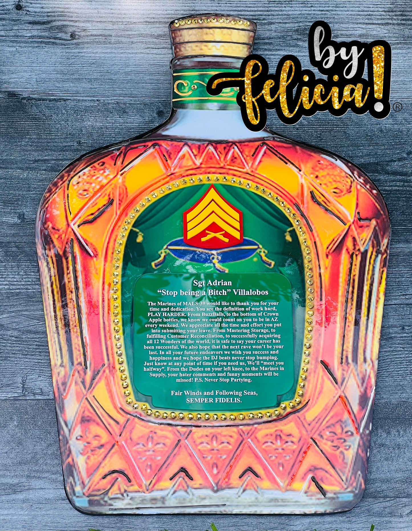 Custom Marine Corps Plaques, Military Retirement Plaques, Custom Military Plaques, USMC License 286-23