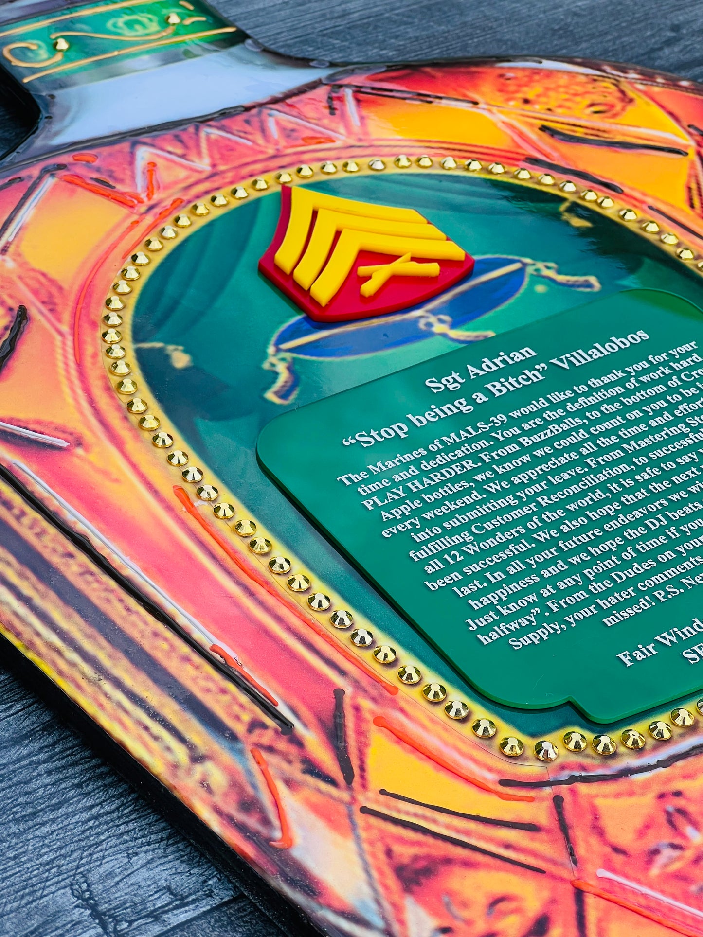 Custom Marine Corps Plaques, Military Retirement Plaques, Custom Military Plaques, USMC License 286-23