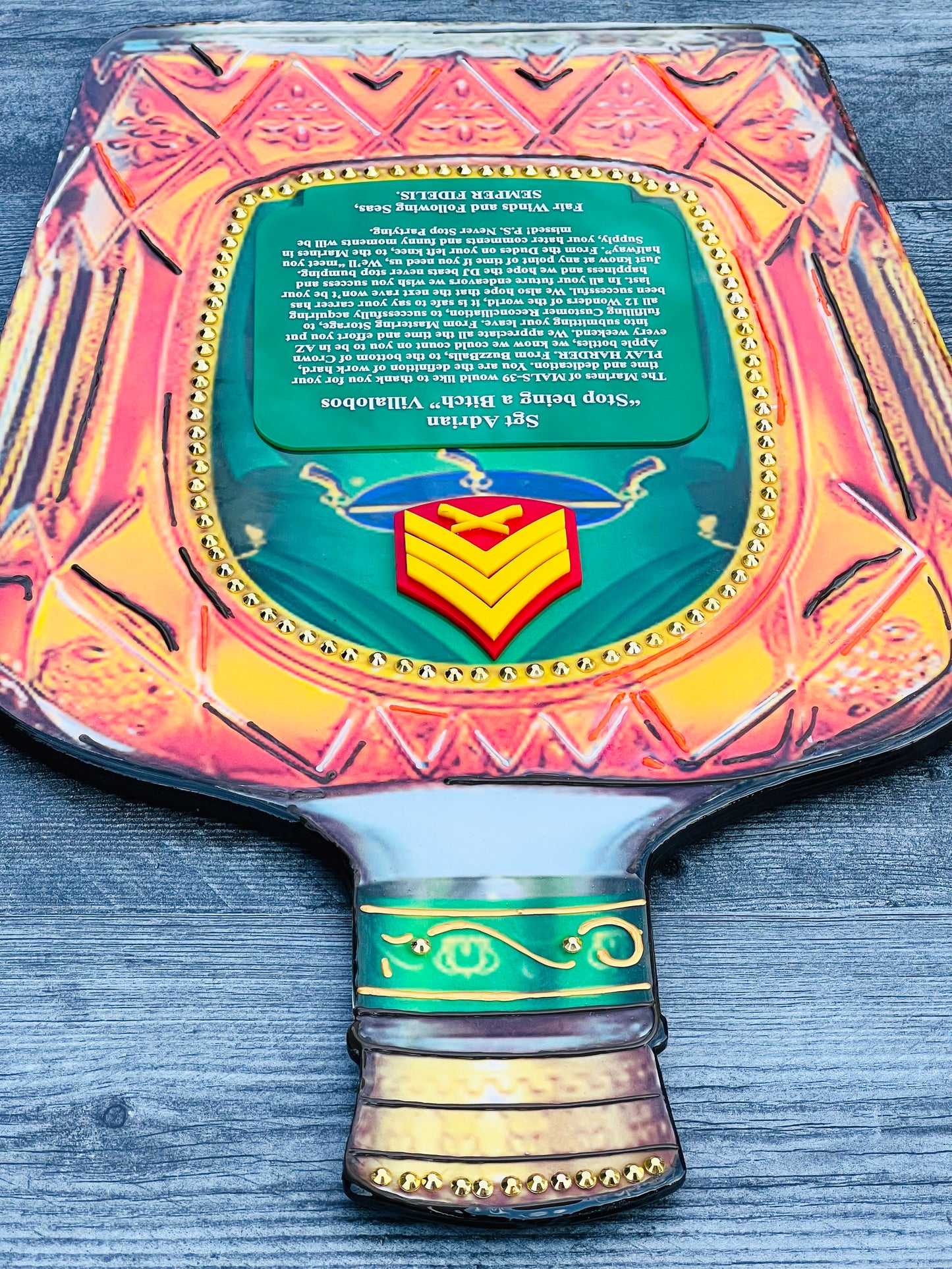 Custom Marine Corps Plaques, Military Retirement Plaques, Custom Military Plaques, USMC License 286-23