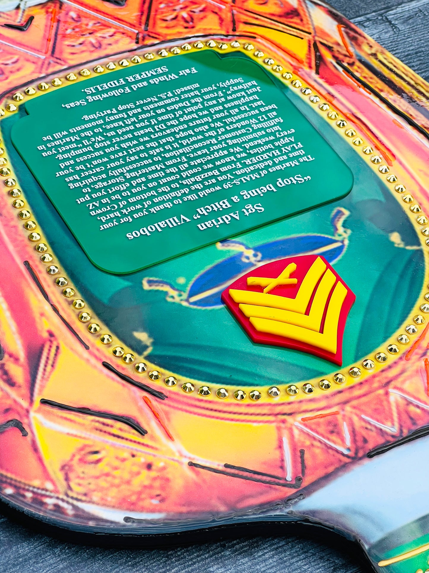 Custom Marine Corps Plaques, Military Retirement Plaques, Custom Military Plaques, USMC License 286-23