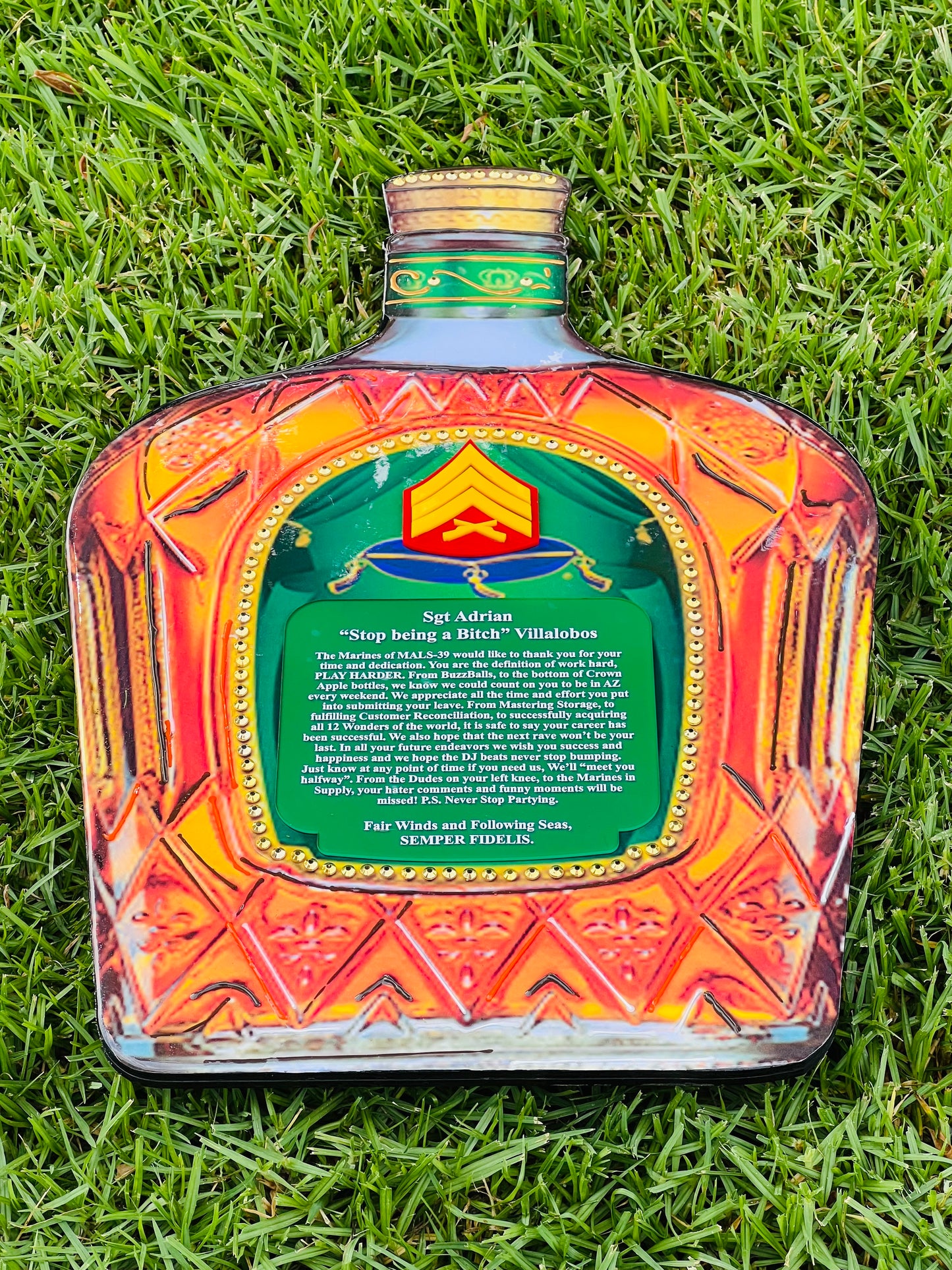 Custom Marine Corps Plaques, Military Retirement Plaques, Custom Military Plaques, USMC License 286-23