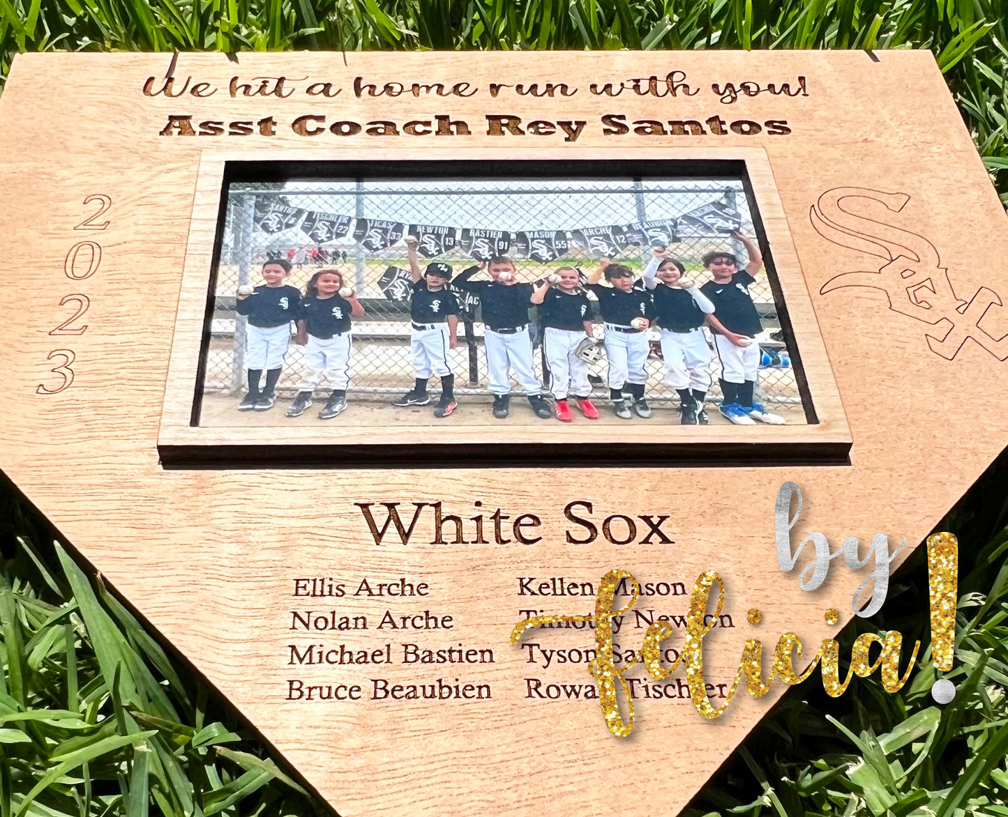 Personalized Baseball Coach Gift: Engraved Photo Frame