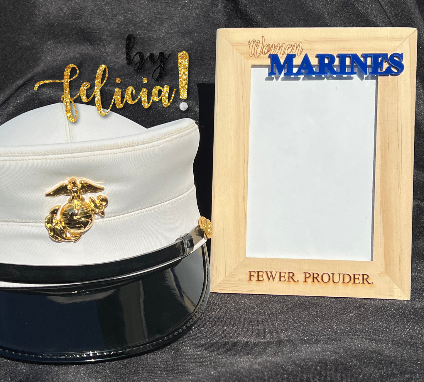 Marines Photo Frame, Marines Photo Album, Marines Corps Gifts, Marine Retirement gift, USMC Gifts, Woman Veteran, USMC License #286-23