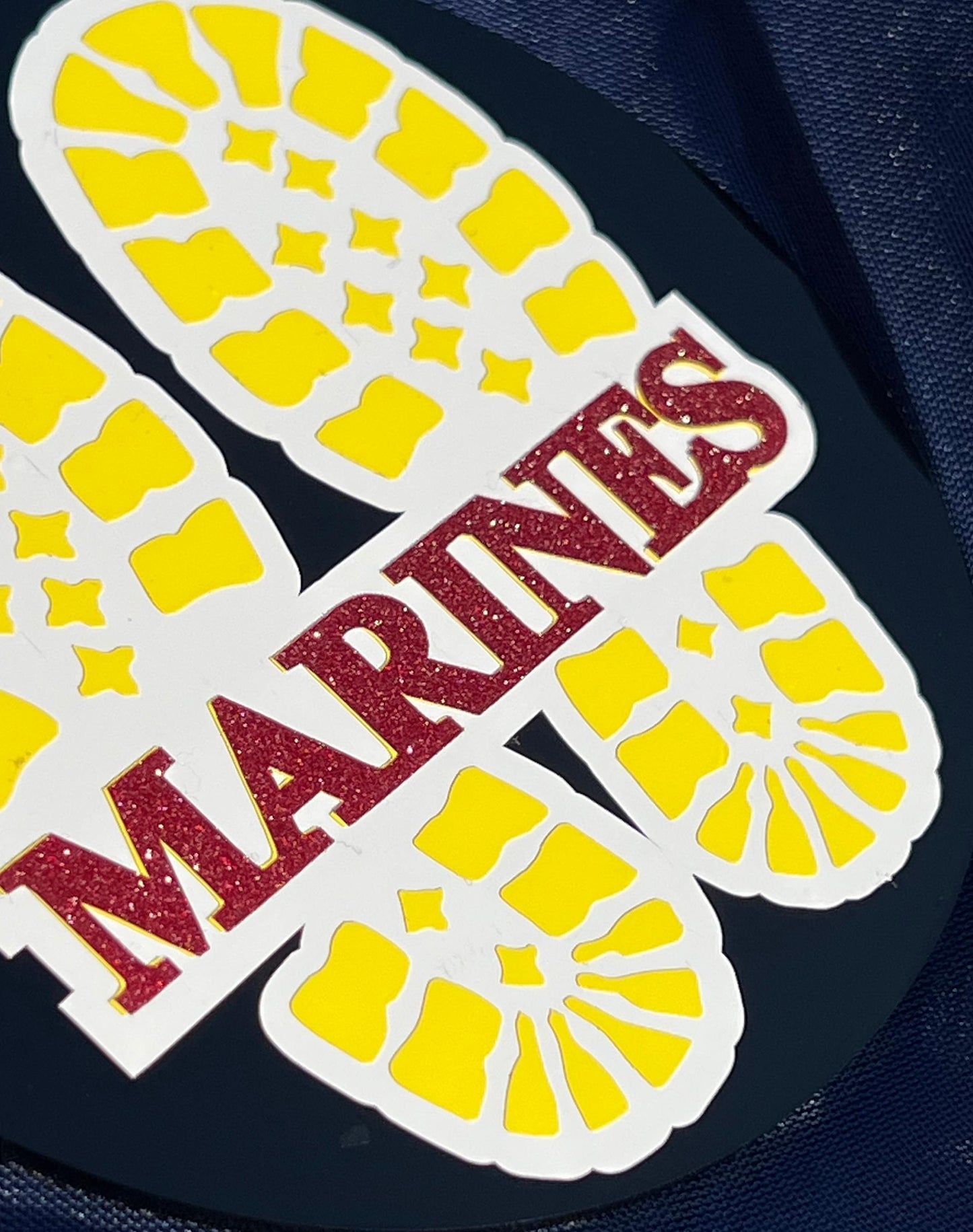 USMC Decal: Yellow Footprints - Semper Fi - The Few. The Proud. USMC License #286-23