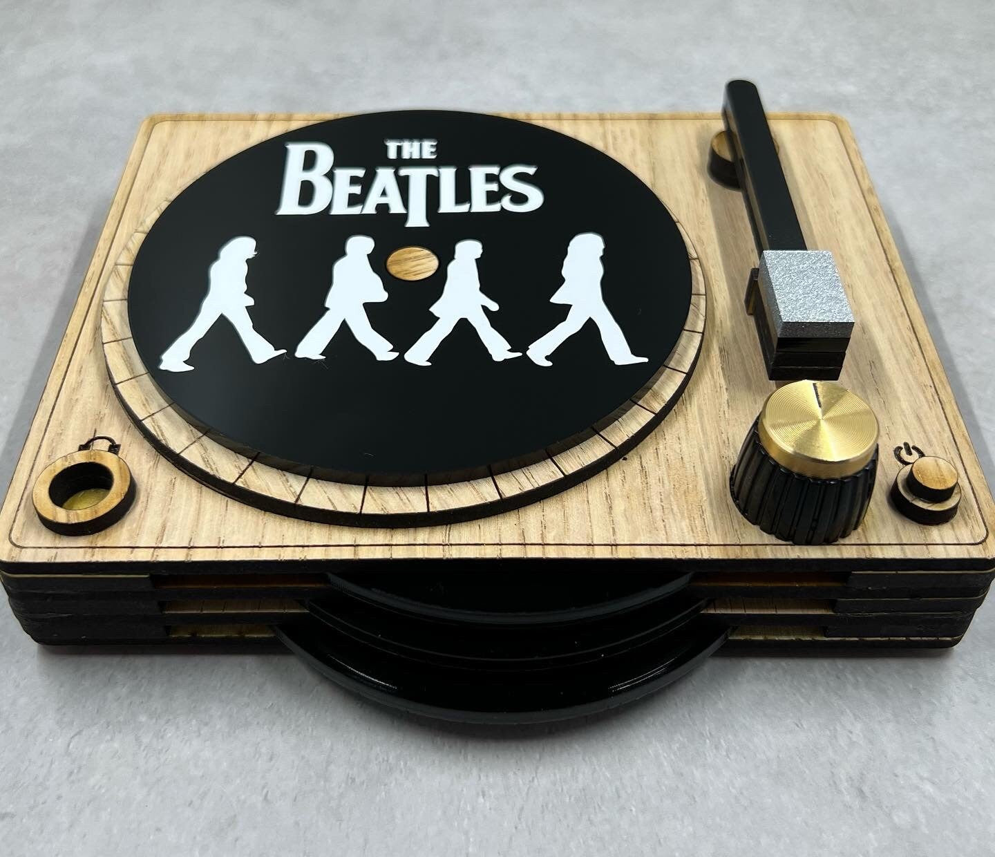 Retro Record Player Coaster Set: Personalized Acrylic Vinyl Coasters