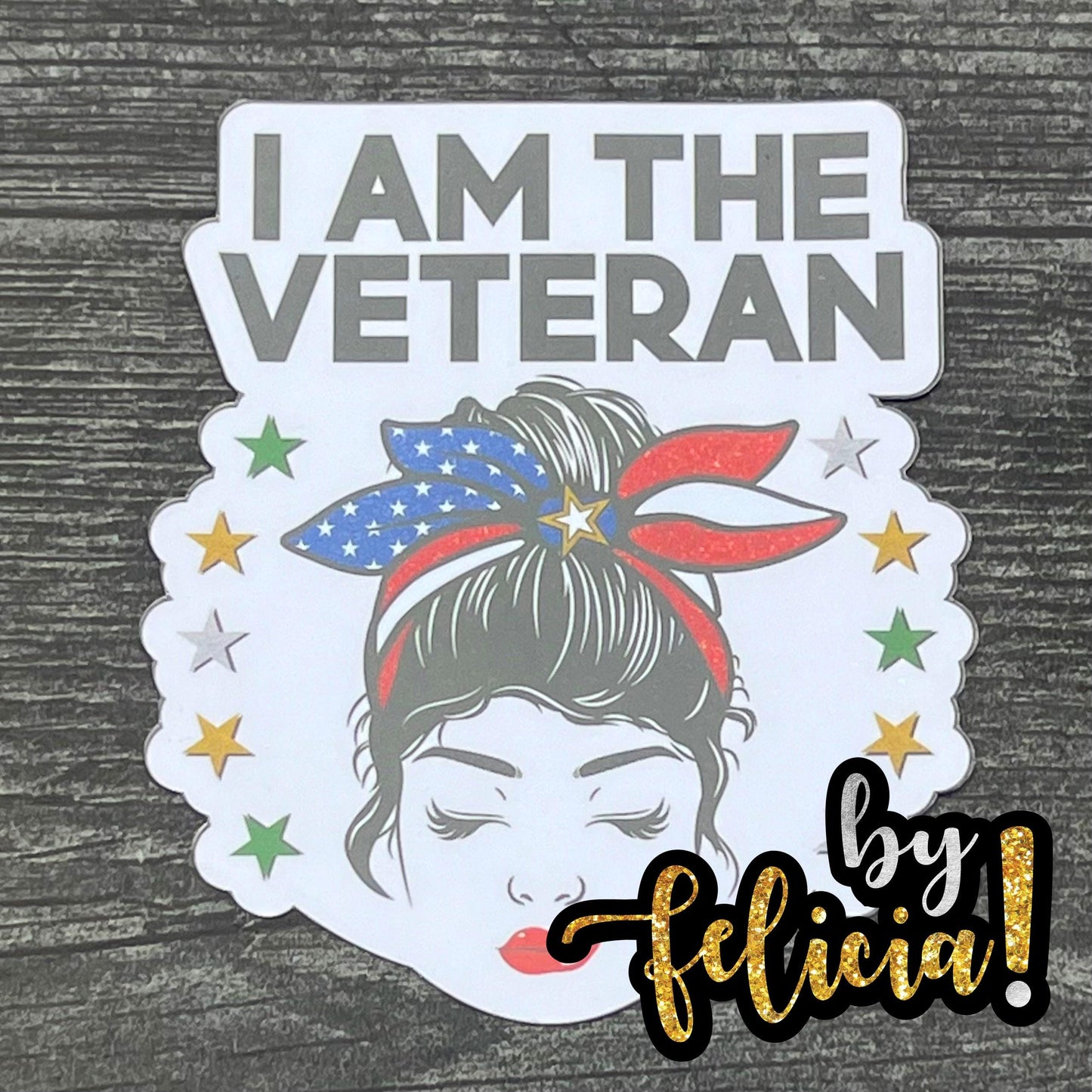 ARMY Female Veteran Waterproof Sticker: Military Pride Decal