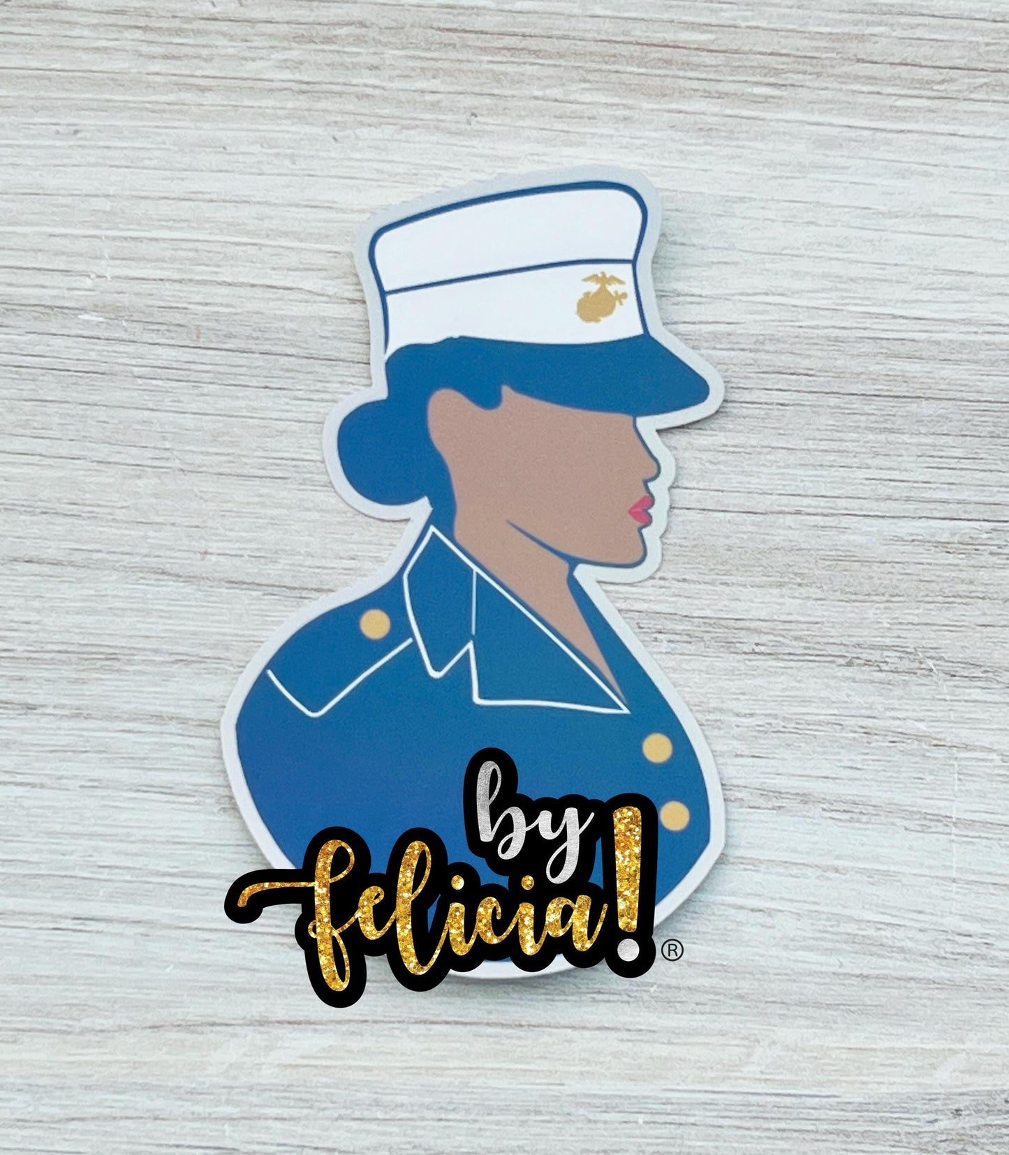 Dress Blues Female Marine Sticker, Female Marine Veteran, USMC Lady Sticker, Women Marine, Marine Corps lady stickers, USMC Hobbyist #286-23