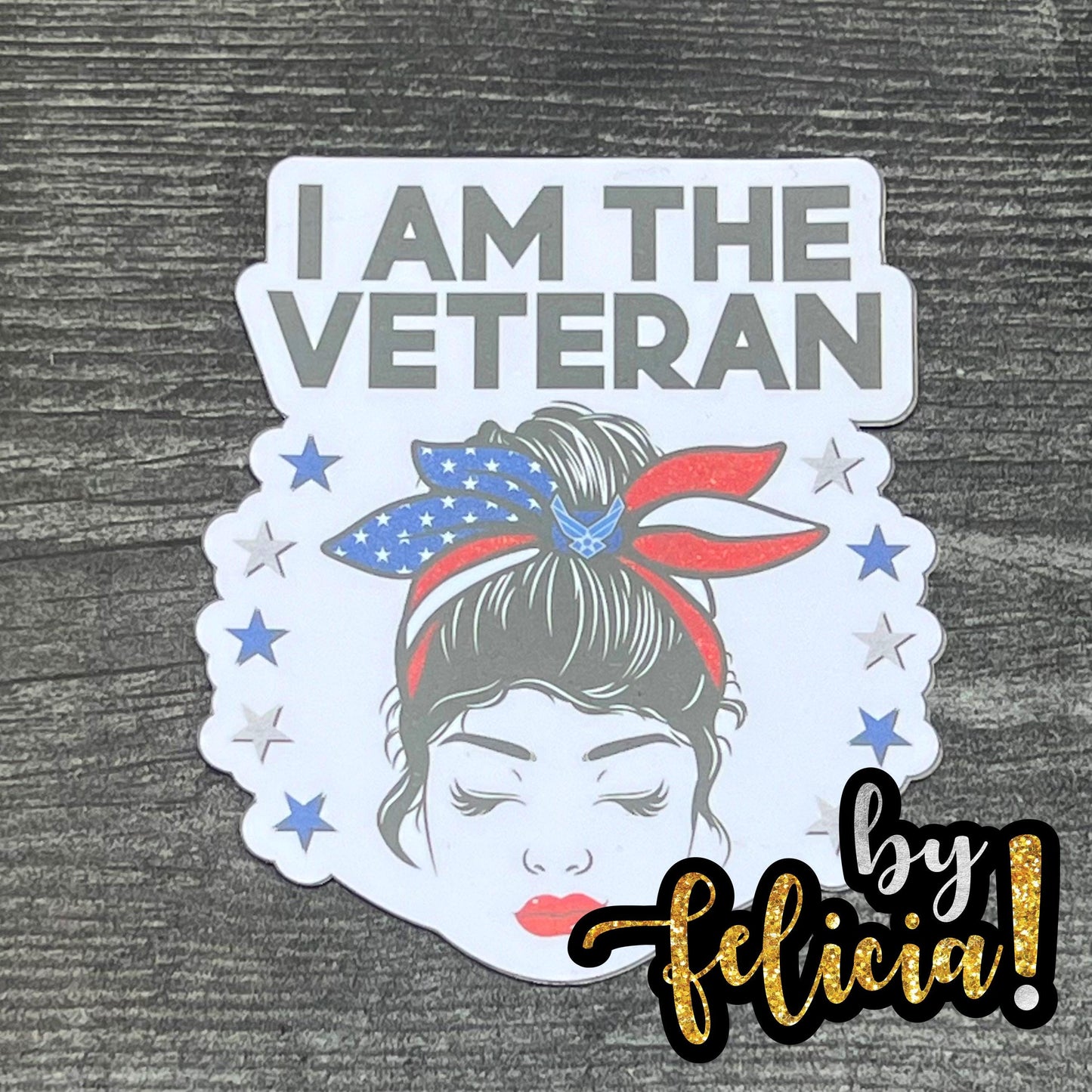ARMY Female Veteran Waterproof Sticker: Military Pride Decal