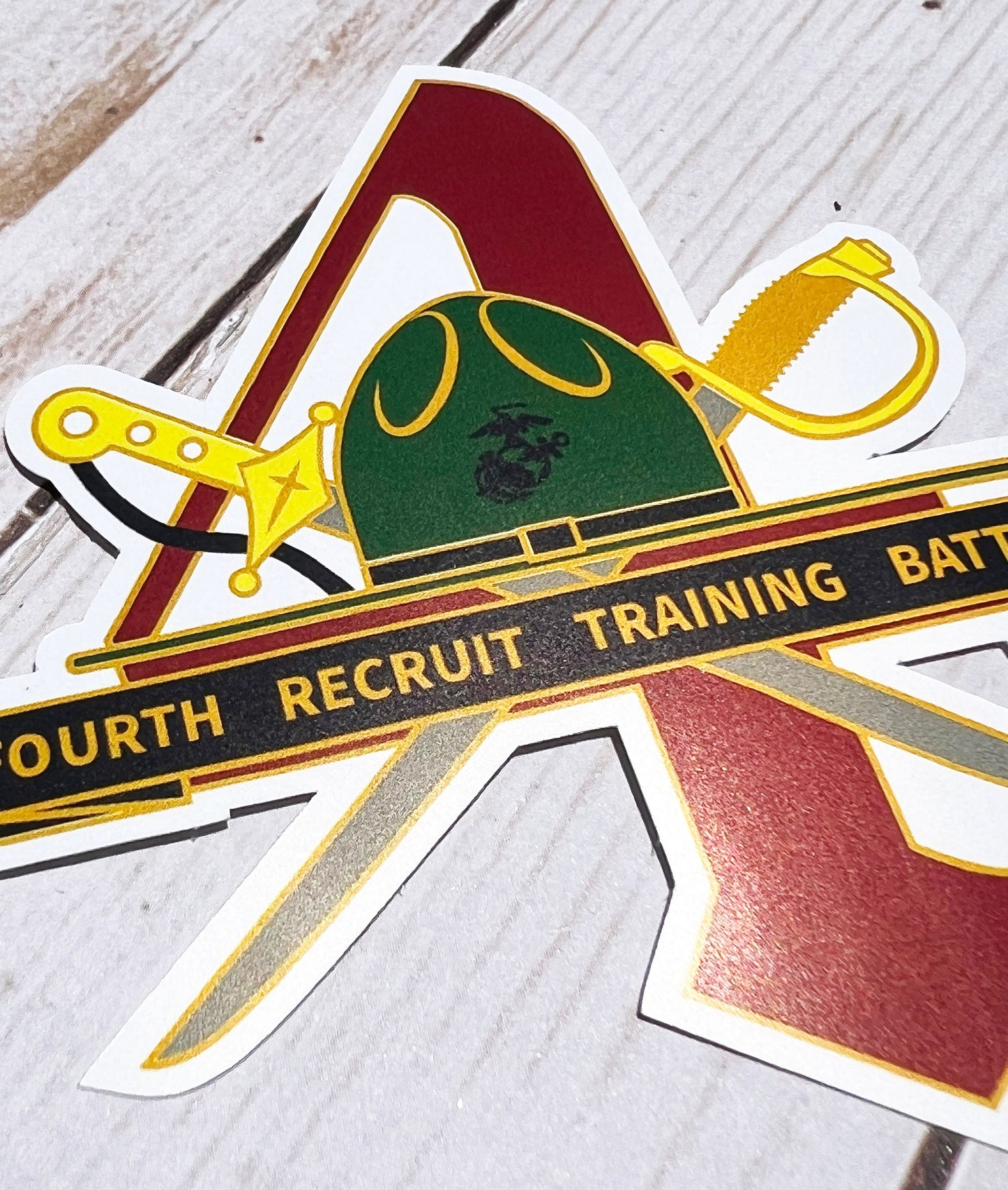4th Battalion USMC Sticker: Women Marine Veteran, Parris Island, USMC License #286-23