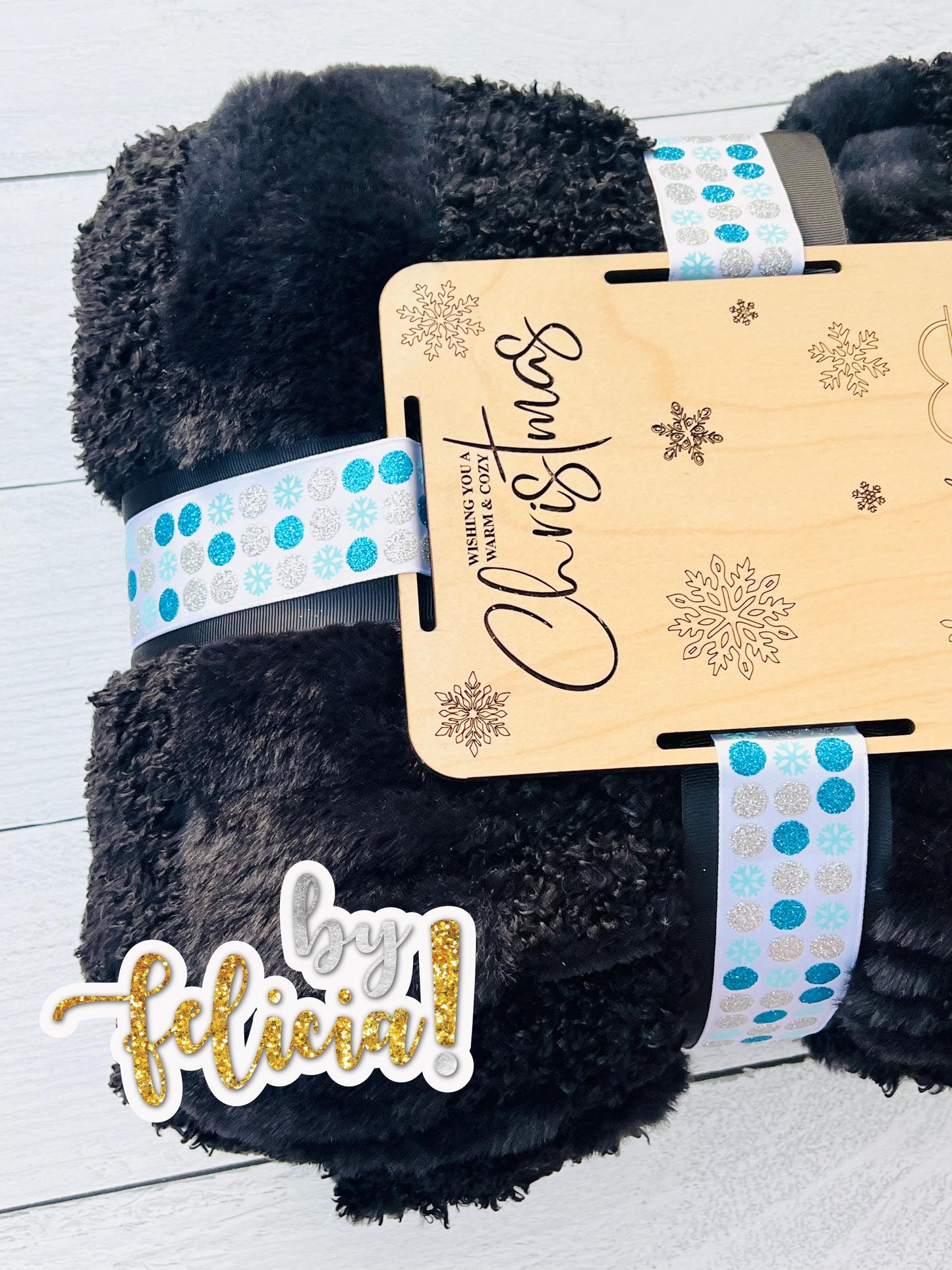 Blanket with tag, Blanket gift set, Custom blanket with name tag, Christmas Blanket Tag, Personalized blanket tag, Holiday blanket sherpa,