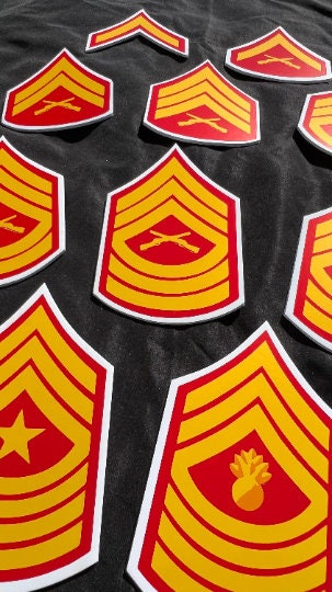 Marine Corps Rank Party Photo Props: 250th Marine Corps Birthday, 250th Marine Corp Ball, Marine Retirement Gift , USMC License #21175