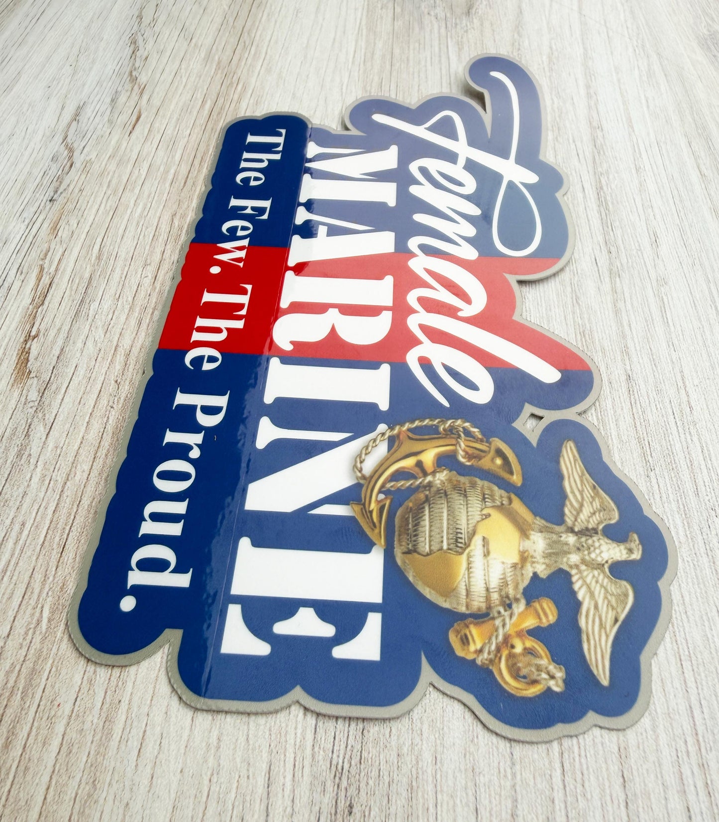 Female Marine Vinyl Sticker: USMC Veteran Decal