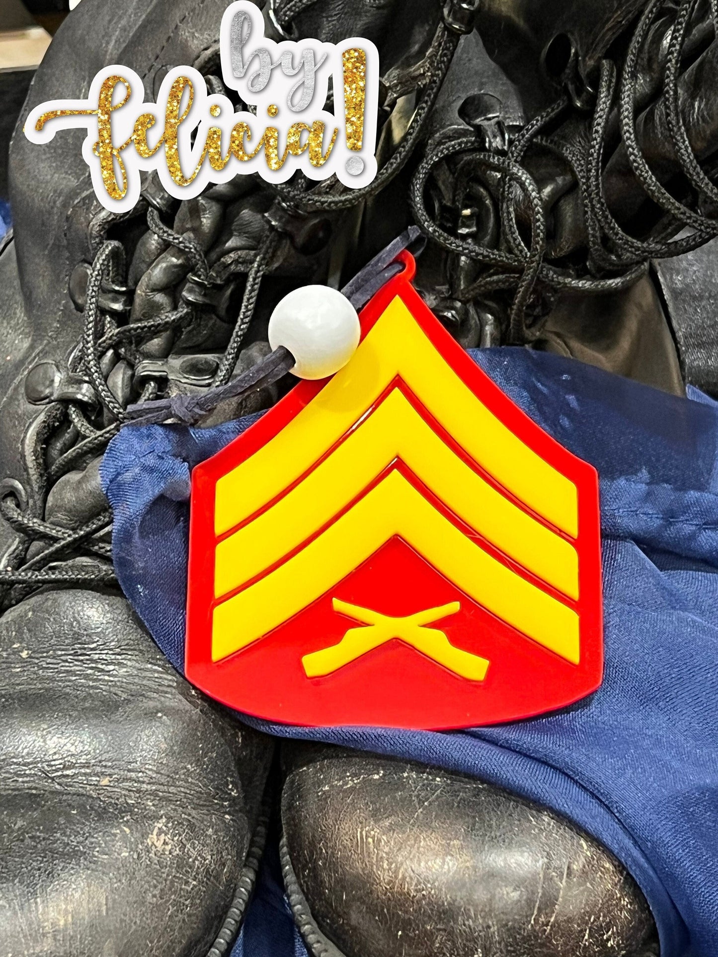 Custom Marine Corps Rank Ornament: USMC Gift, Veteran Retirement