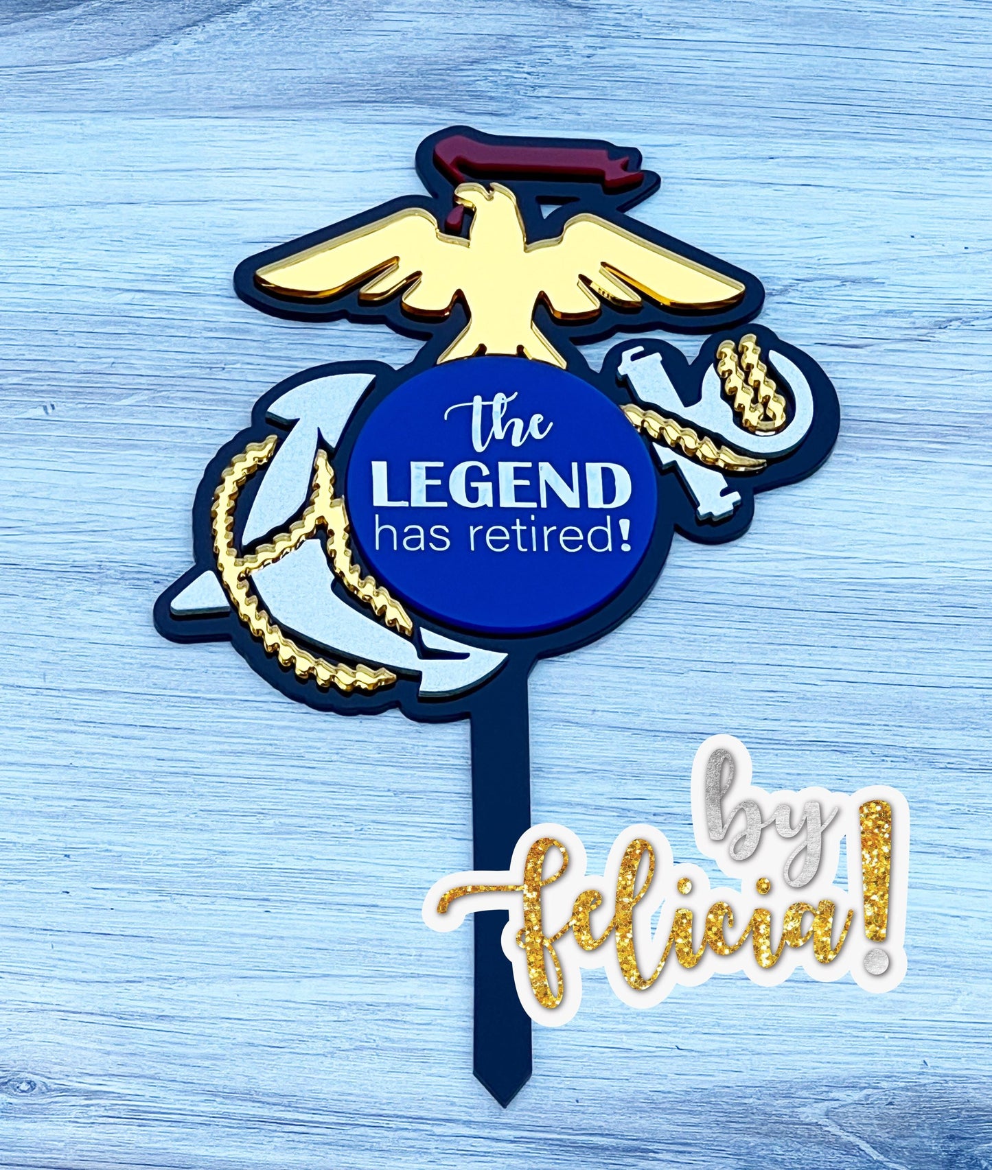 Marine Corps Cake Topper | USMC Cake Topper | Marine Corps Birthday | Marines Party Supplies | Marine Corps Ball | USMC License #286-23