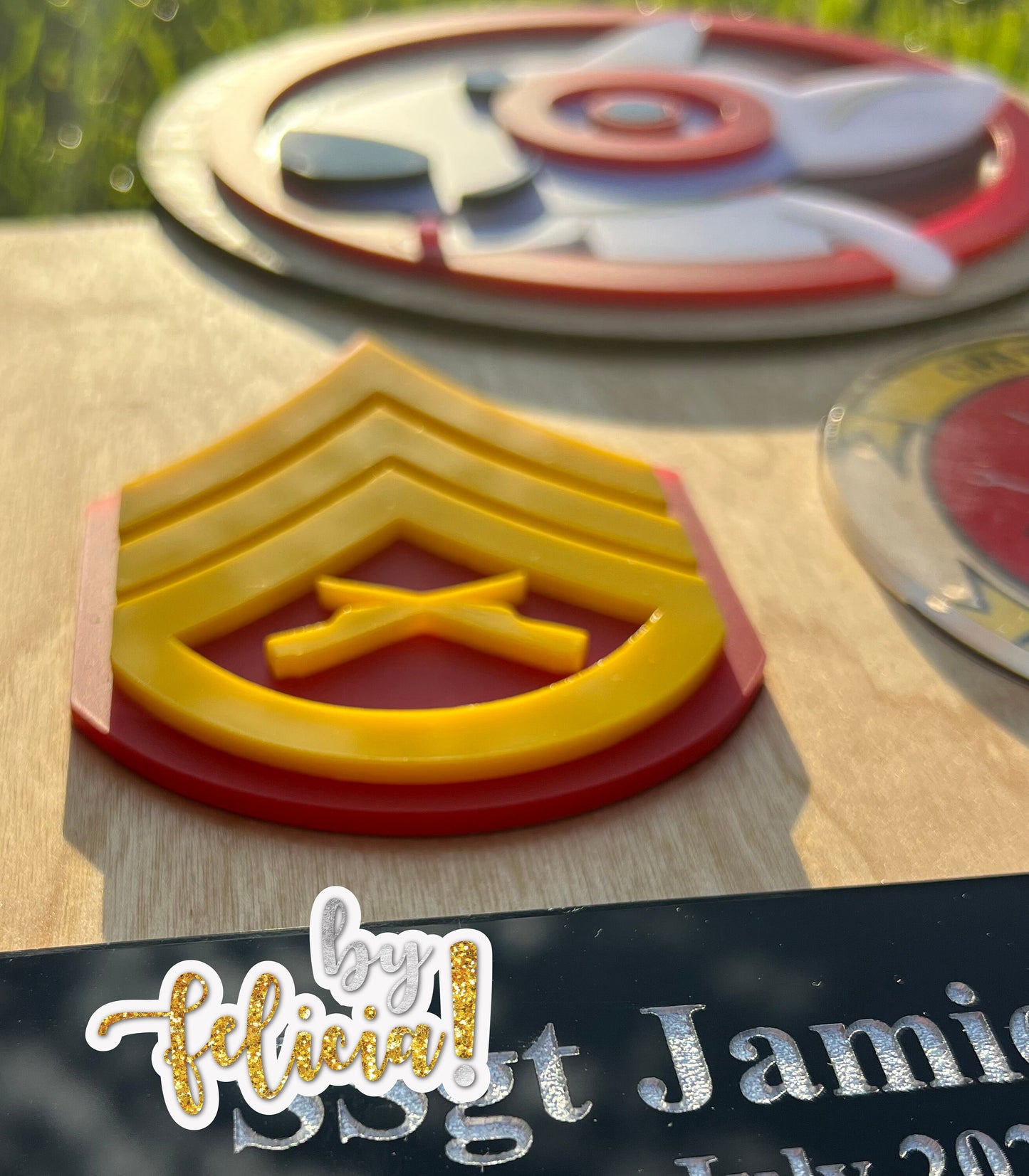 Handmade Marine Corps Retirement Plaque: USMC Gift