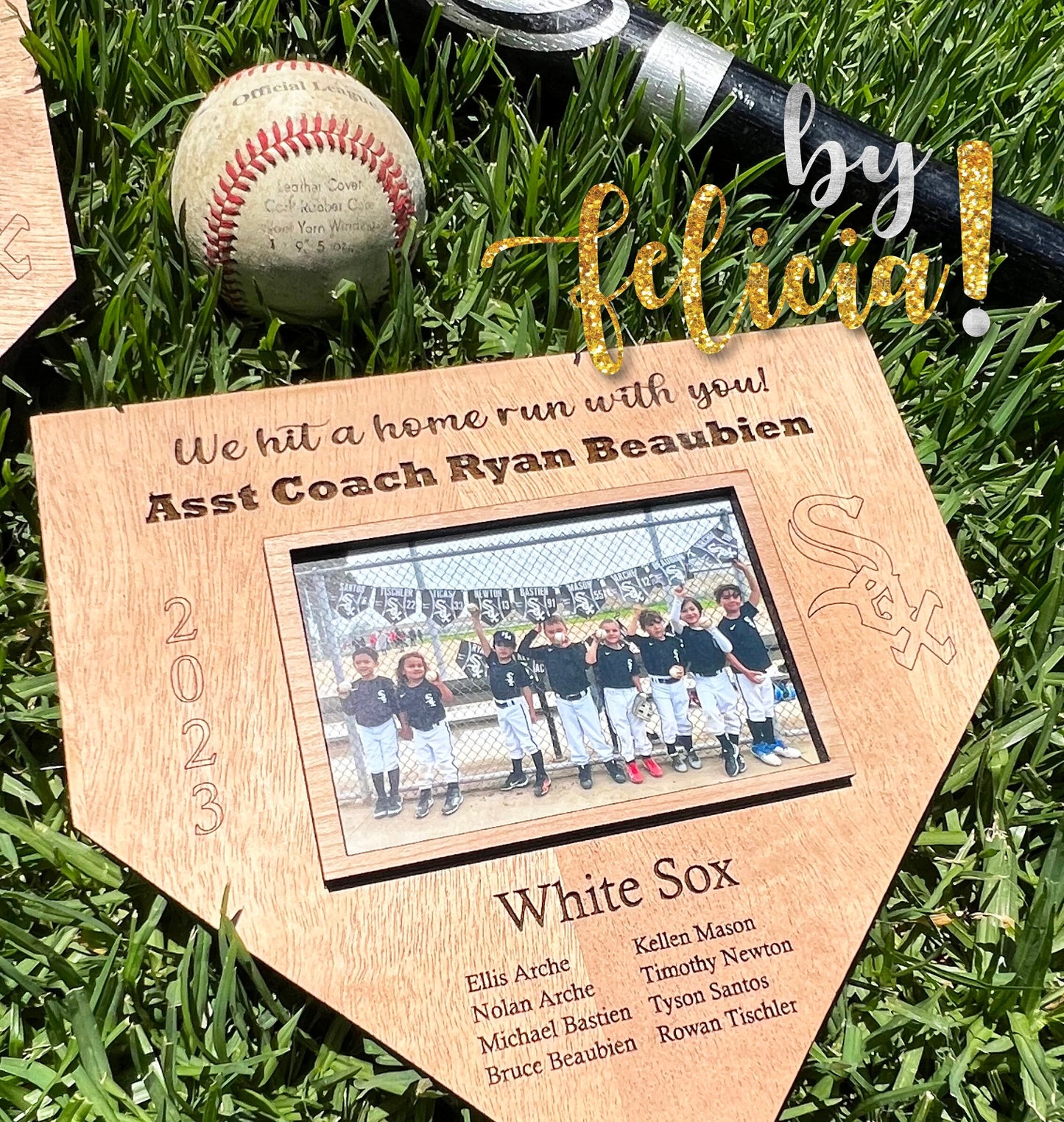 Personalized Baseball Coach Gift: Engraved Photo Frame