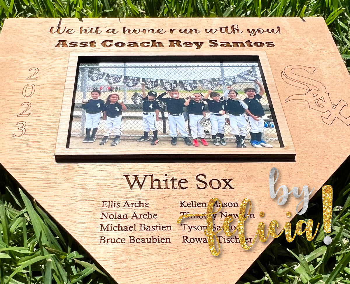 Personalized Baseball Coach Gift: Engraved Photo Frame