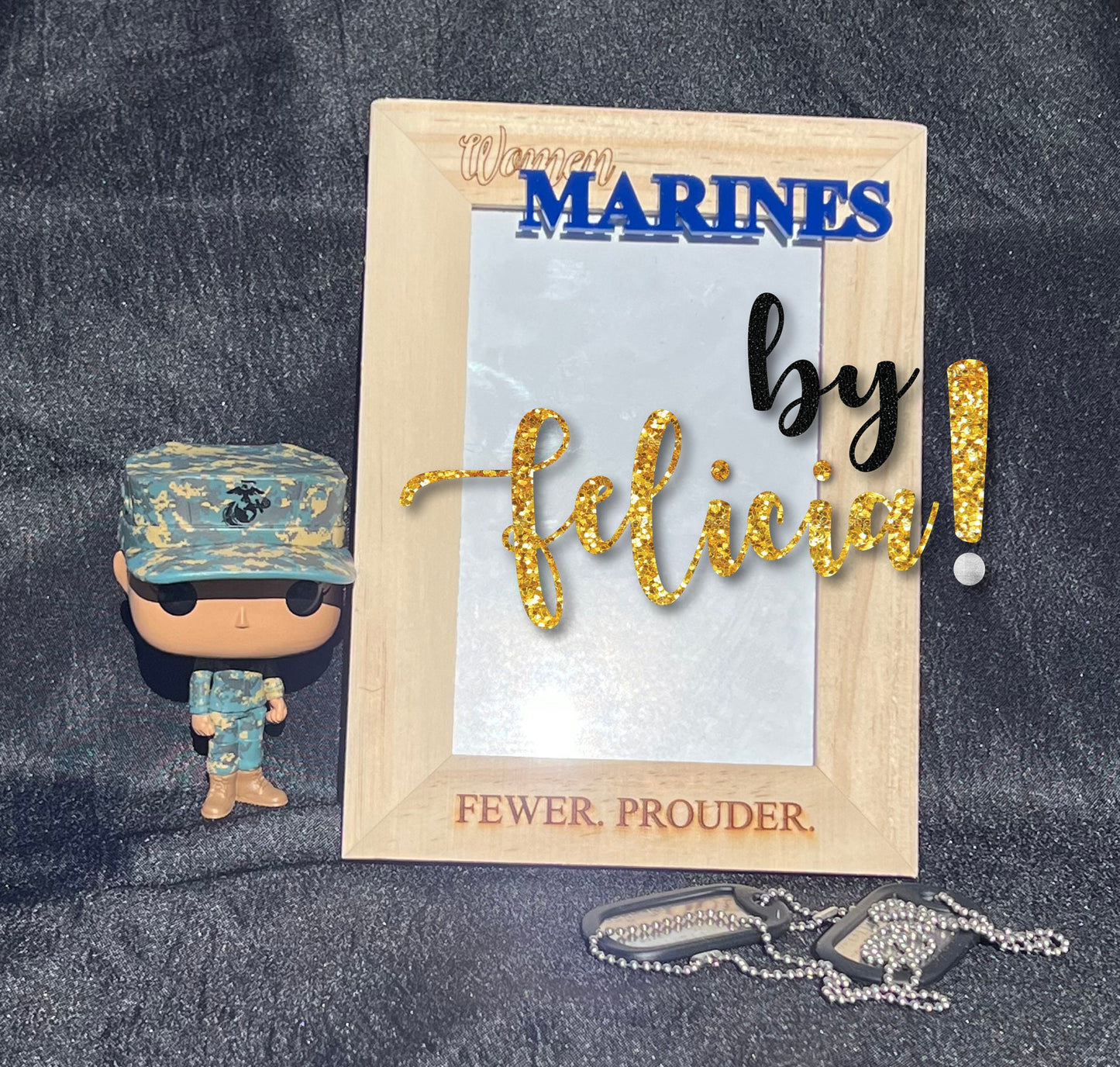 Marines Photo Frame, Marines Photo Album, Marines Corps Gifts, Marine Retirement gift, USMC Gifts, Woman Veteran, USMC License #286-23