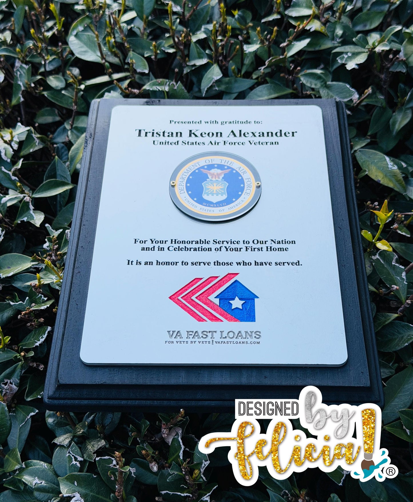 Air Force plaque, Real estate gift, Homeowner gift, Welcome home gifts, Just closed sign, Housewarming gift ideas, Housewarming sign