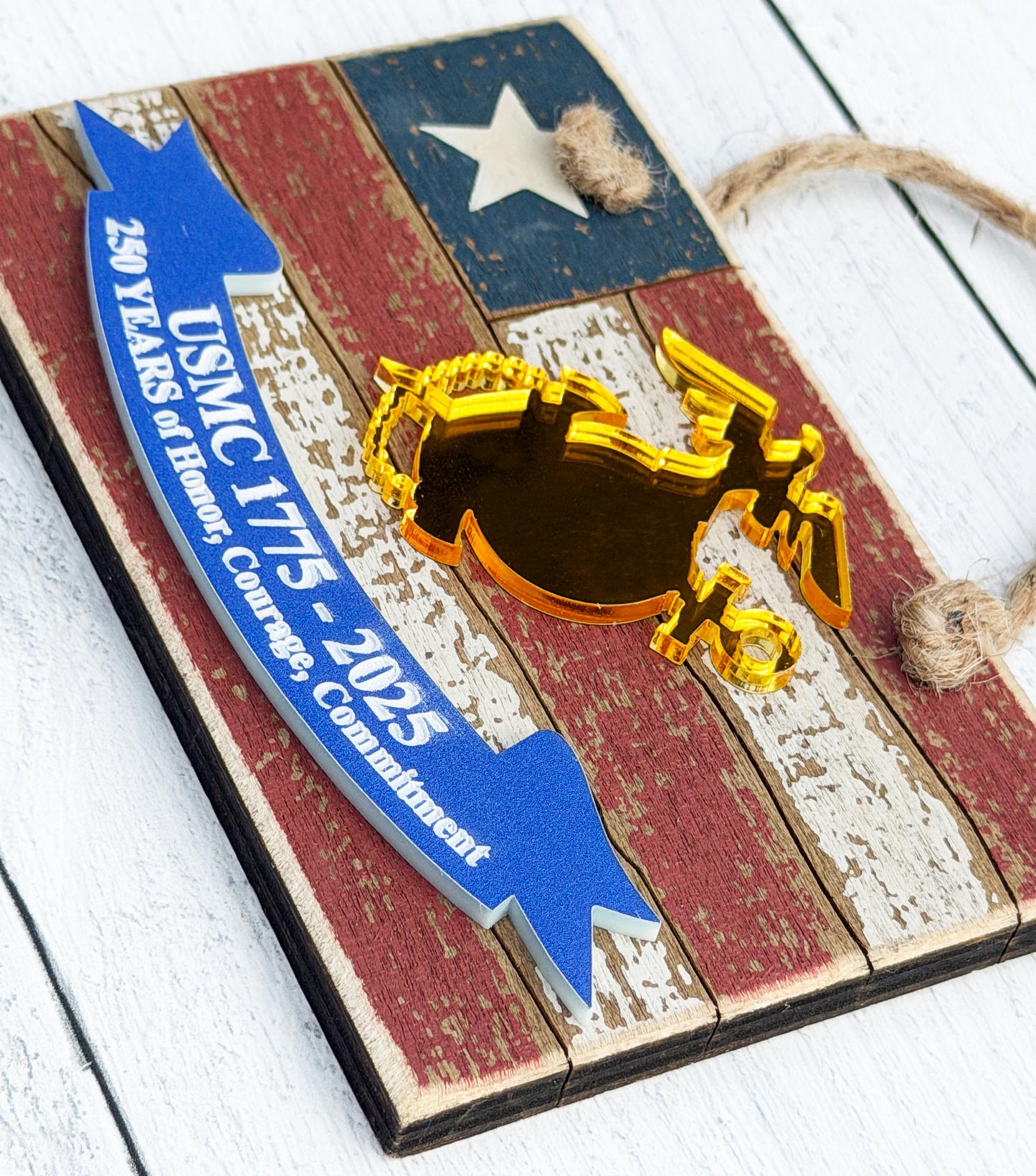 250th Marine Corps birthday | Marine Corps ornament | USMC Ornament | Marine Corps Gifts | USMC Gifts | Military Ornament | USMC Lic #286-23