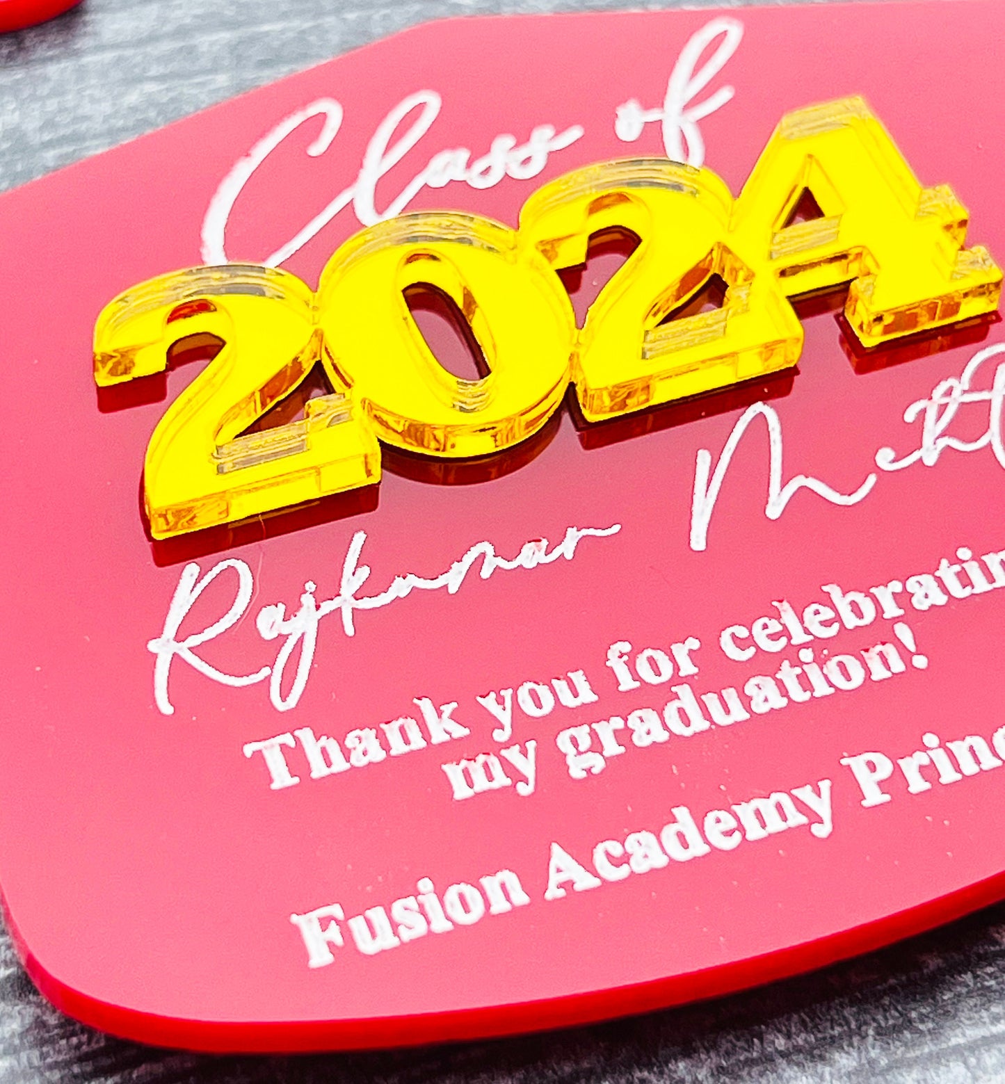 Personalized Graduation Magnet Favors: Acrylic Class of 2024