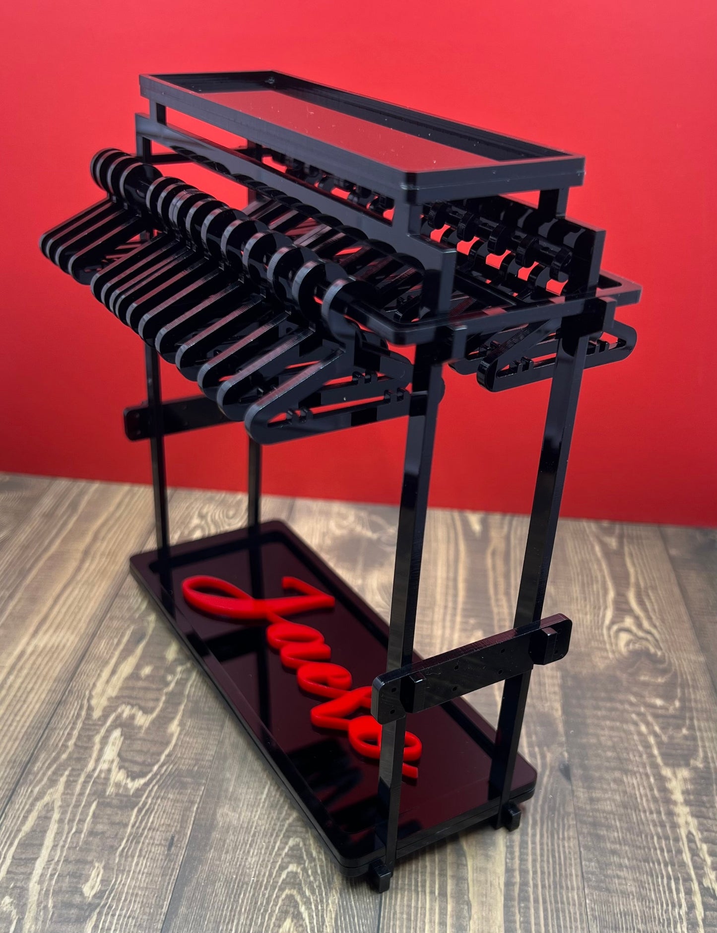 Personalized Earring Coat Hanger Rack: Jewelry Display with 30 Hangers