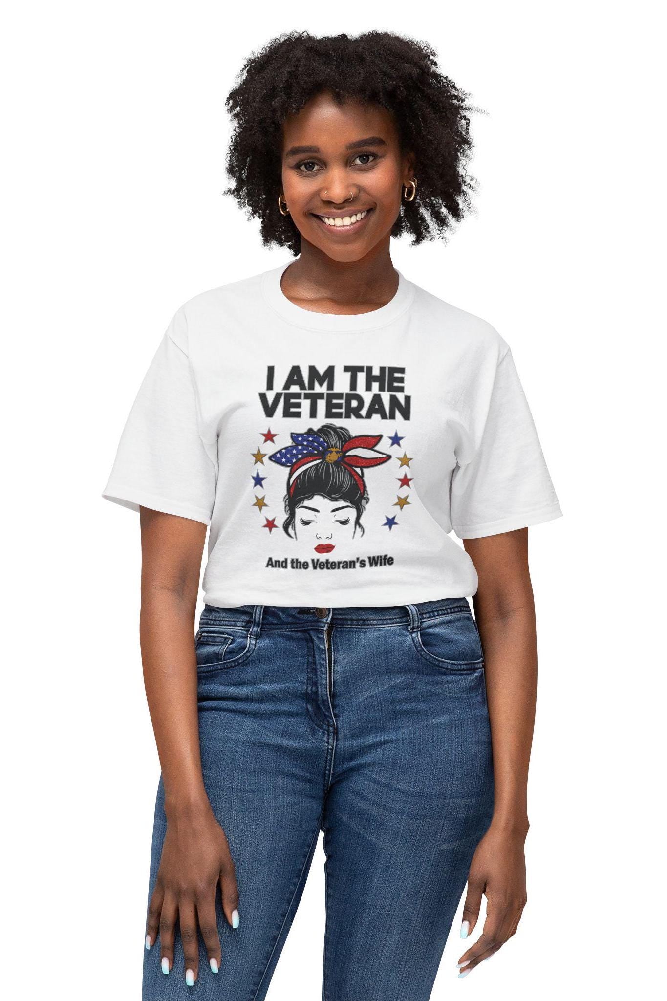Proud Female Veteran shirt, Female Veteran shirt, Female Marine Veteran shirt, Retired Military shirts for women, Unisex HD Cotton T-shirt