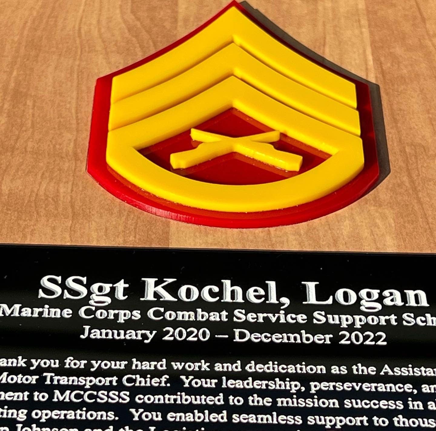 Marine Corps plaque, Marine Corps retirement gift, Marine Corps retired, Marine Corps gifts, USMC Retirement gift, USMC License #286-23