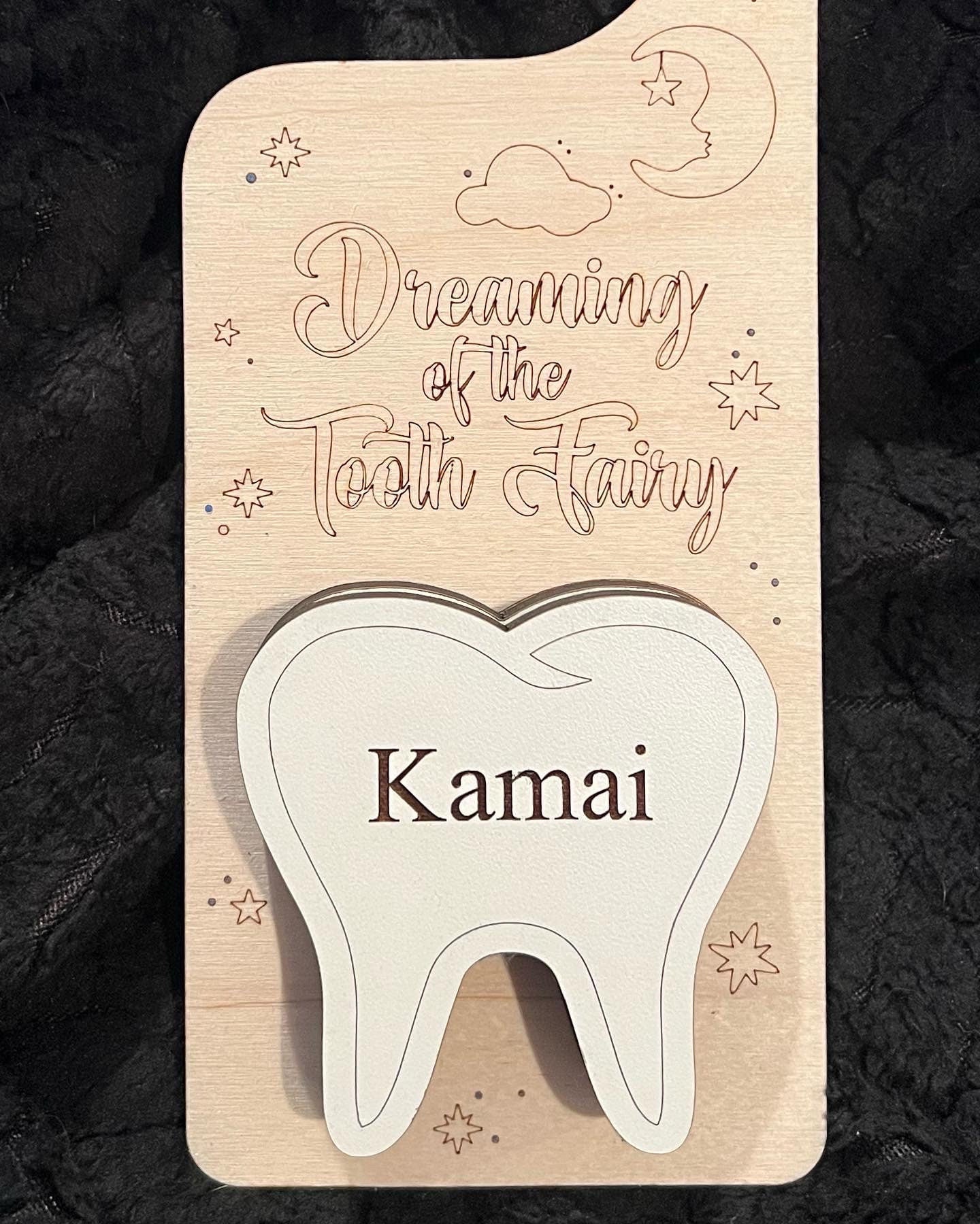 Personalized Tooth Fairy Door Hanger with Money Holder
