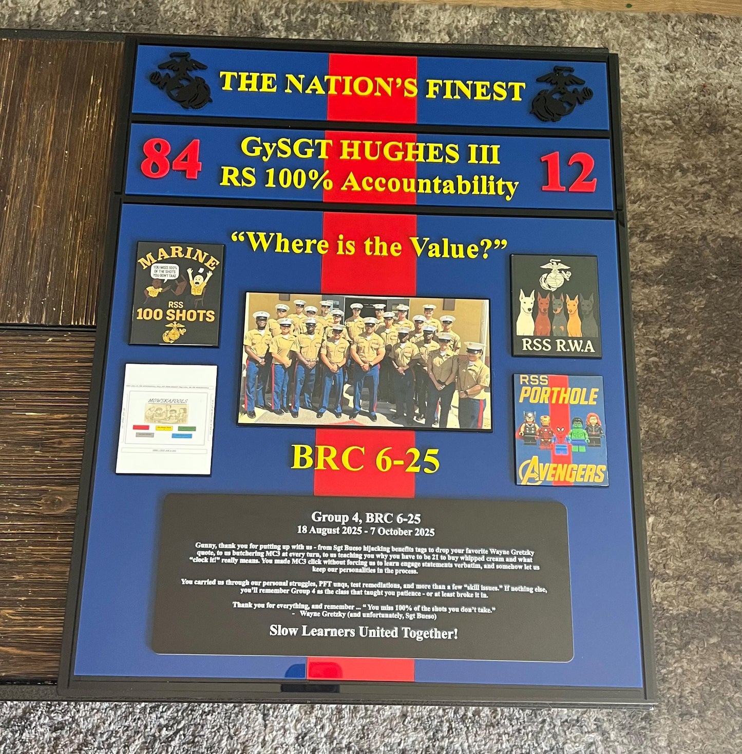 Marine corps plaques, Marine Corps retirement gift,  marine corps gift, USMC plaque, Marine retirement, Marine retired, USMC License #286-23