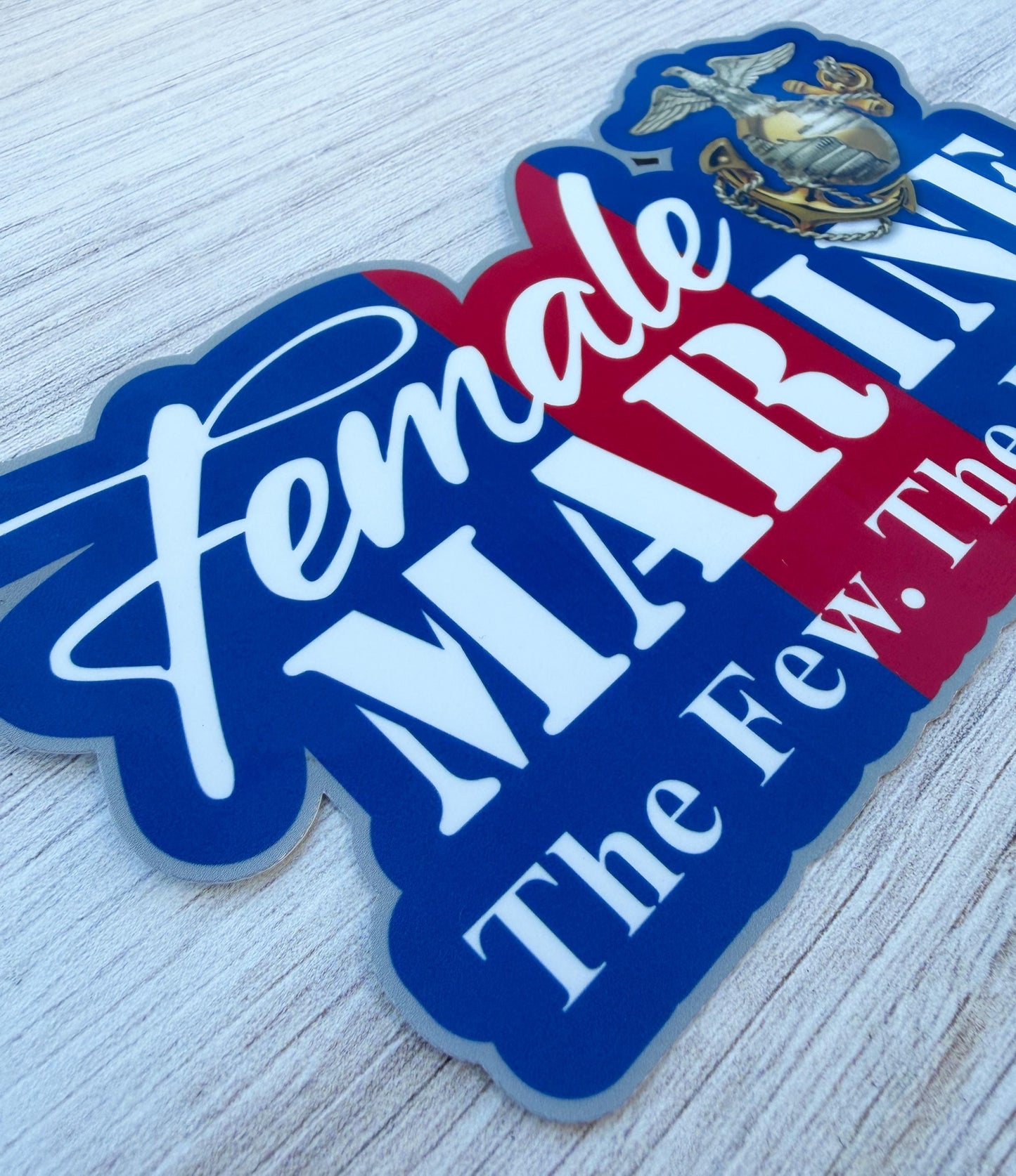 Female Marine Vinyl Sticker: USMC Veteran Decal
