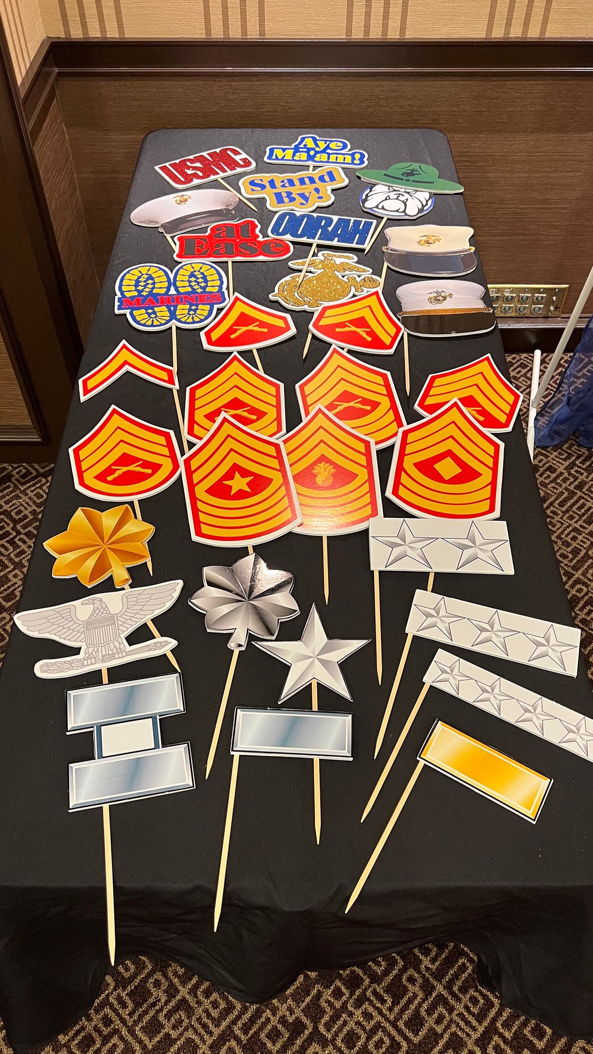 Marine Corps Officer Rank Party Props: 250th Marine Corps Birthday, Ball, Retirement, USMC License #286-23
