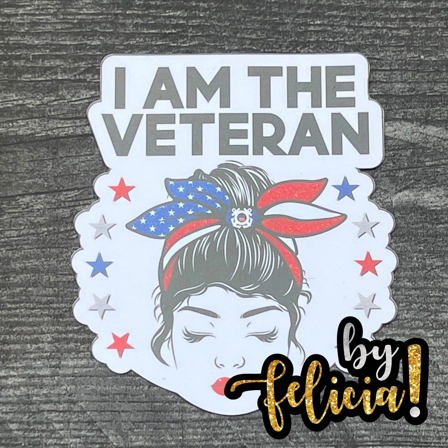 ARMY Female Veteran Waterproof Sticker: Military Pride Decal