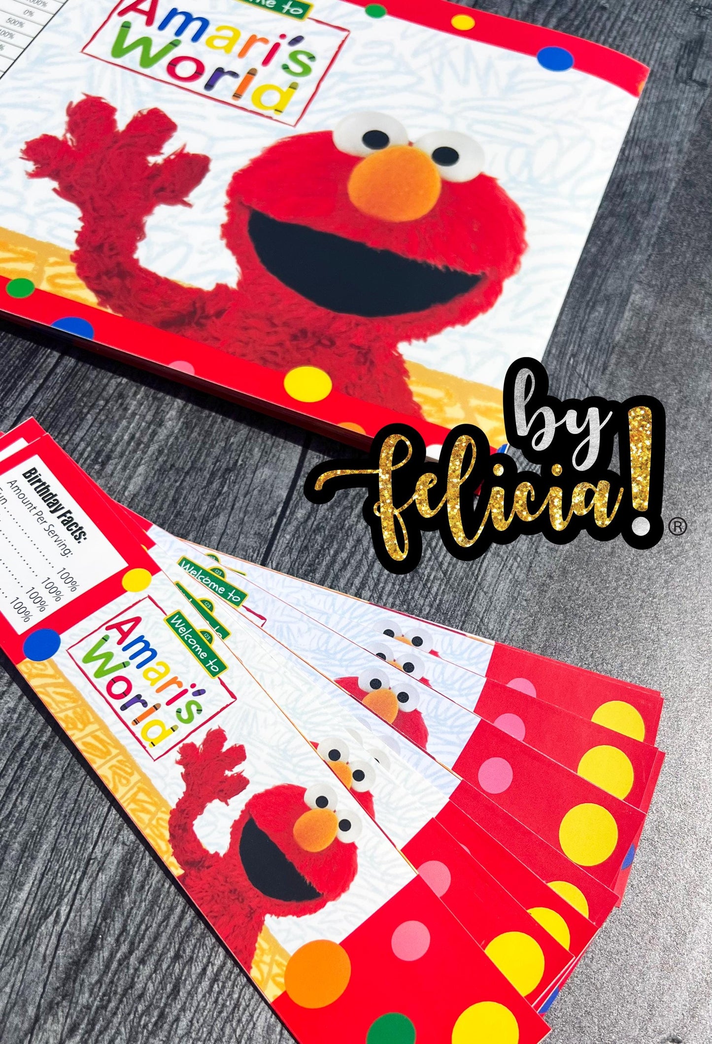 Elmo's World Party Favor Package: Custom Birthday Decor